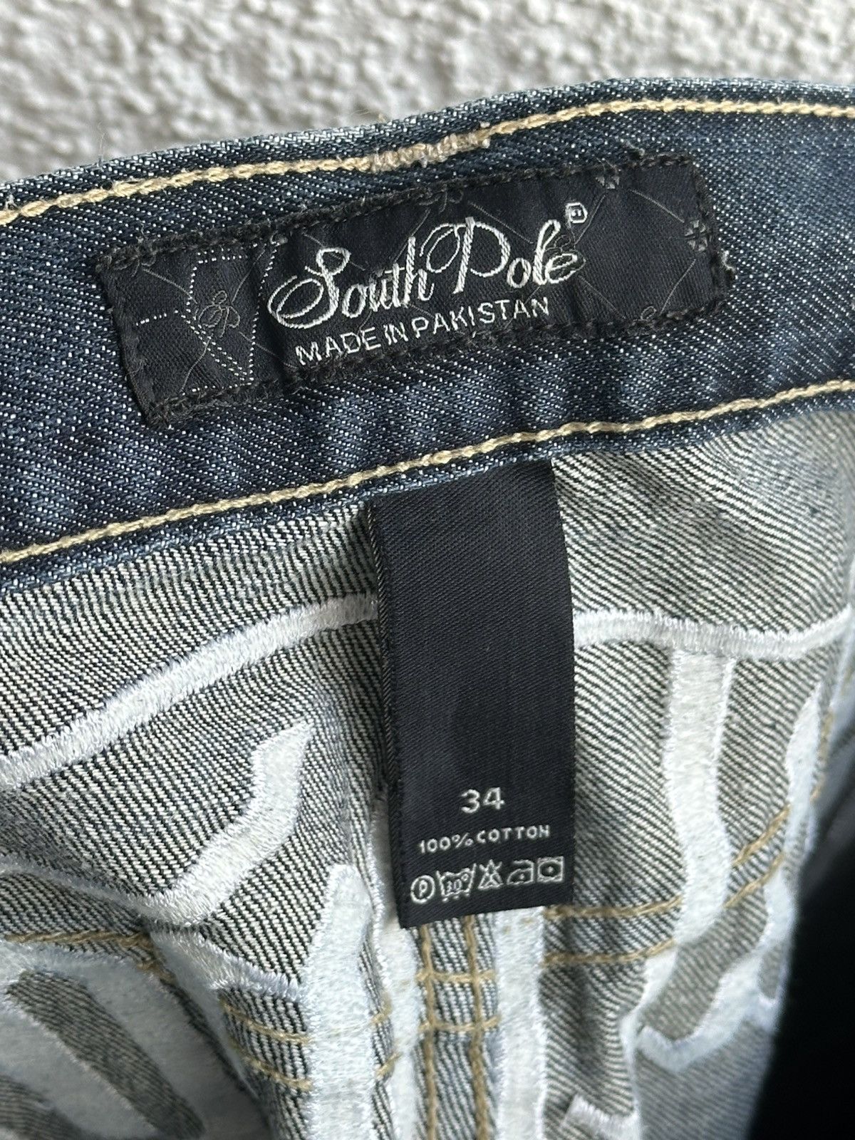 JNCO × Southpole Southpole Vintage Y2K Big Logo Rap Baggy Jeans Size US 34 / EU 50 - 10 Thumbnail