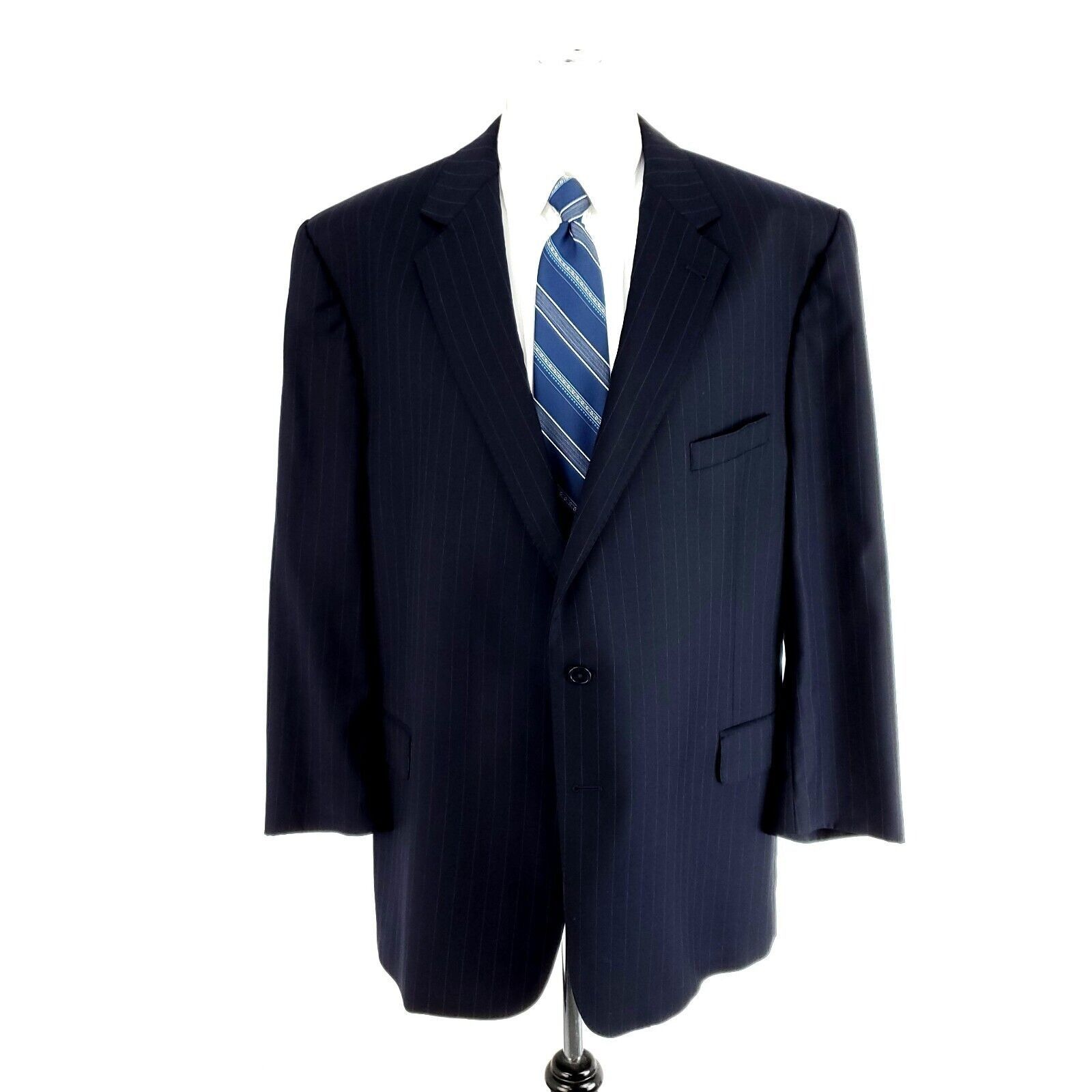 Jos. A. Bank Jos A Bank Signature Gold Wool 2 Button 2 Piece Suit 48L Blu Size 48L - 4 Thumbnail
