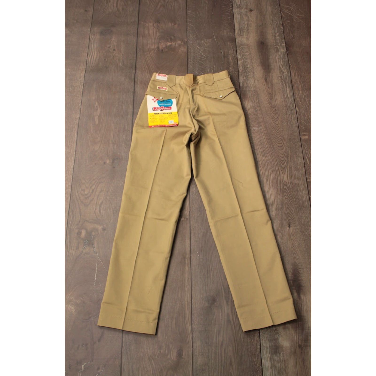 Vintage VINTAGE Mens Stephens Western Slacks 28x34 Dark Khaki 1960s Flare Leg Cotton Size US 28 / EU 44 - 3 Thumbnail