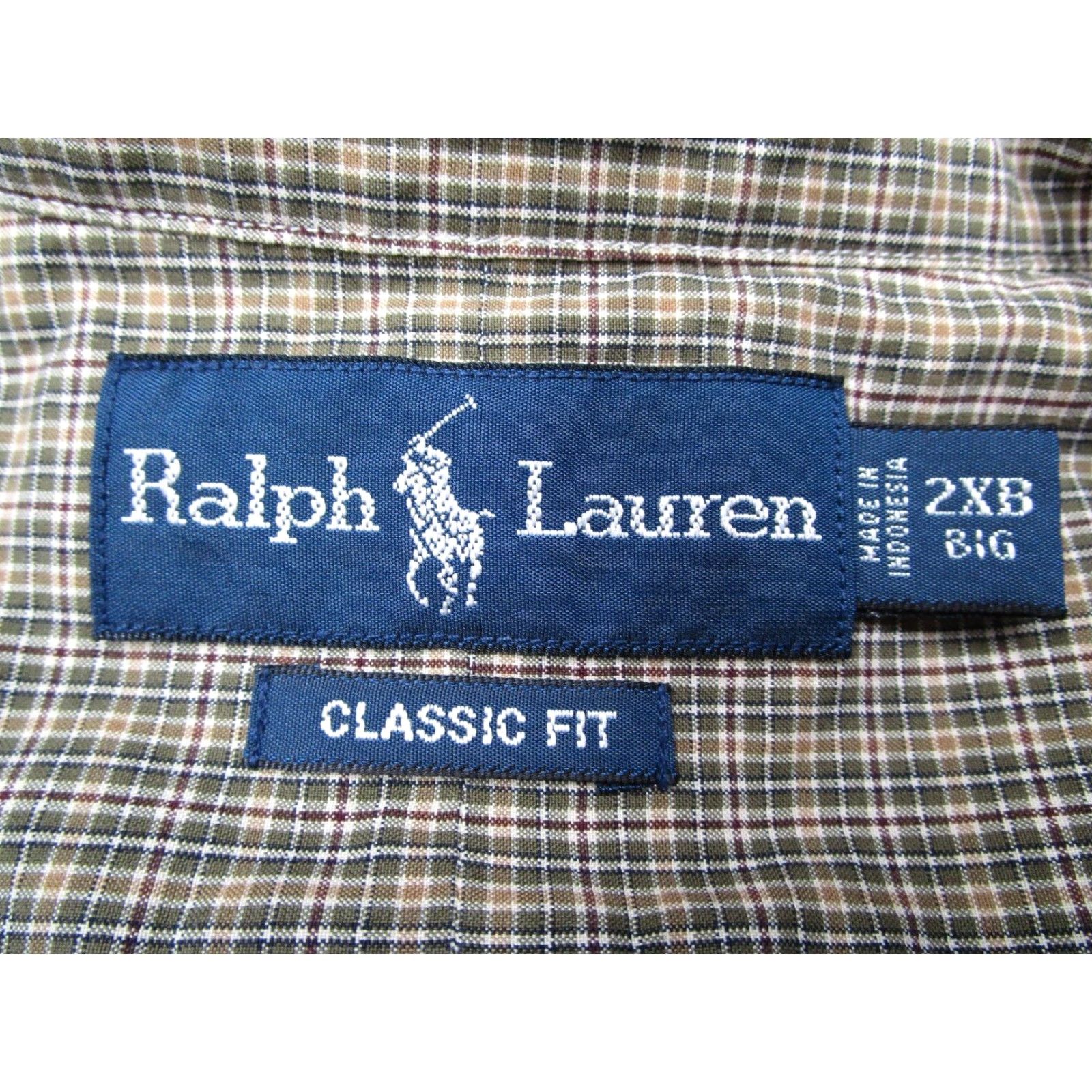 Ralph Lauren VINTAGE Ralph Lauren Shirt Mens 2XB Green Check Button Up Classic Pony Shirt Size US XXL / EU 58 / 5 - 3 Thumbnail