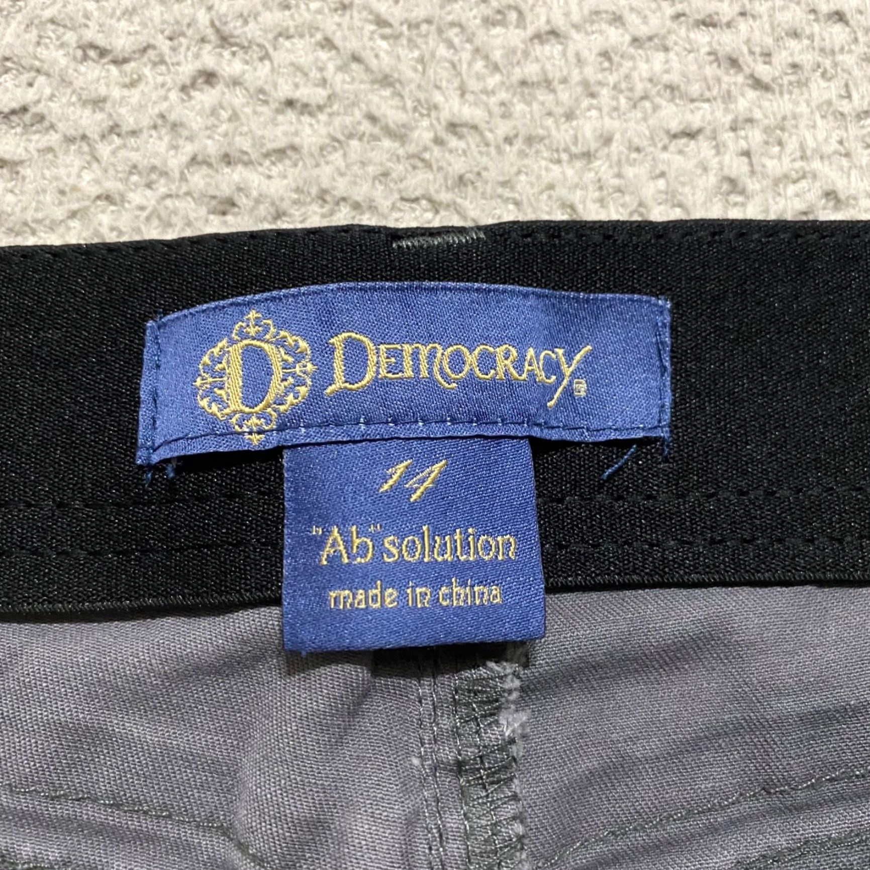 Vintage Democracy Jeans Gray Camouflage Skinny Mid Rise 14 Womens Regular Flex Waist 5-Pocket Stretch Denim Pants Ladies Size 36" / US 14 / IT 50 - 3 Thumbnail