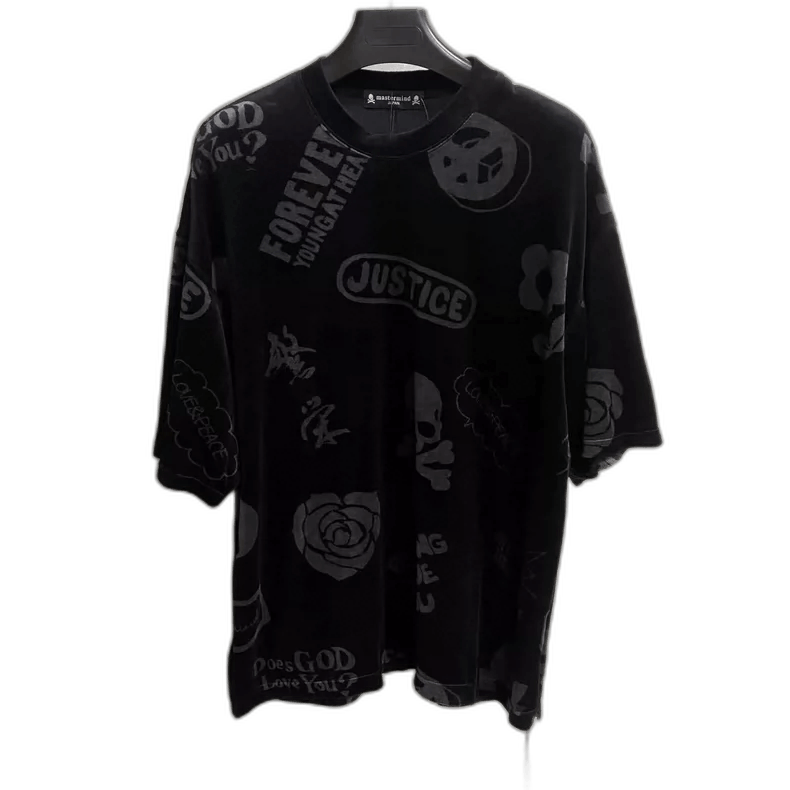 Japanese Brand Black Velvet Skull Logo Short Sleeve T-Shirt Size US M / EU 48-50 / 2 - 1 Thumbnail