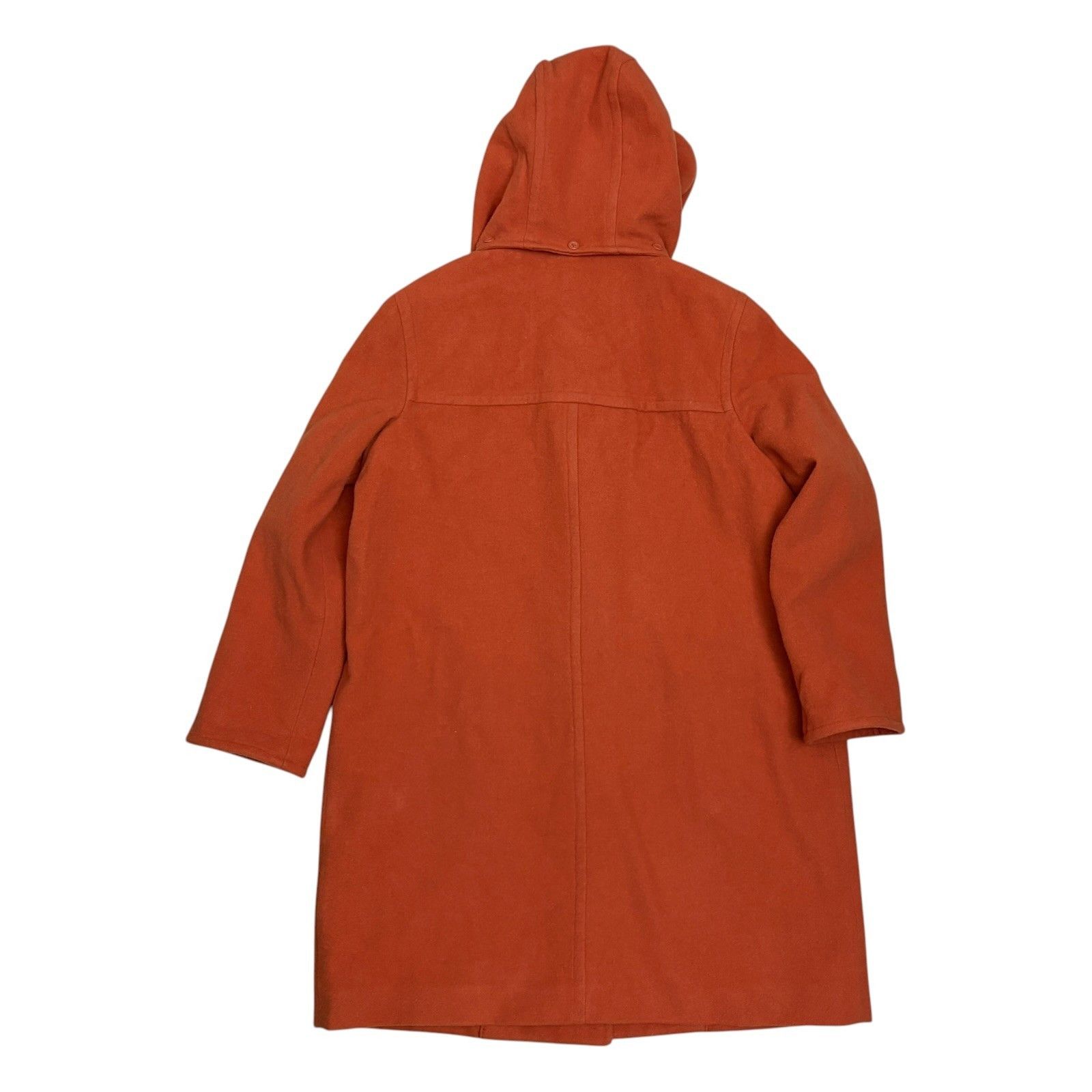 Other VINTAGE JG HOOK 90s Orange WOOL Long Trench Pea Coat 18 Size XXL / US 16-18 / IT 52-54 - 4 Thumbnail
