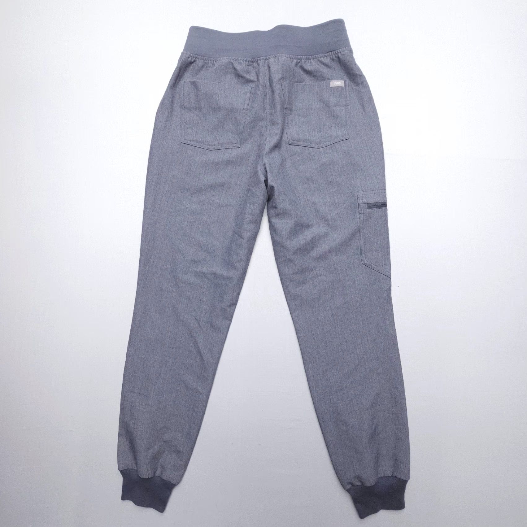 Vintage FIGS Zamora Cargo Scrub Jogger Pants Womens Small Drawstring Gray Medical Nurse Size 28" / US 6 / IT 42 - 2 Thumbnail