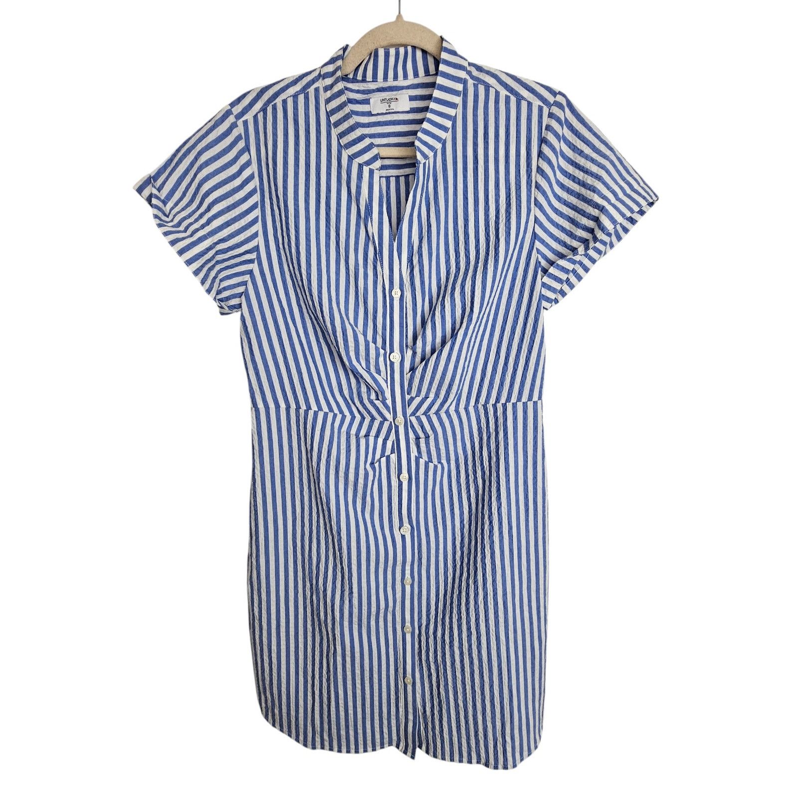 UNTUCKit UNTUCKit Womens Cybil Striped Shirt Dress 8 Classic Career Size M / US 6-8 / IT 42-44 - 2 Thumbnail