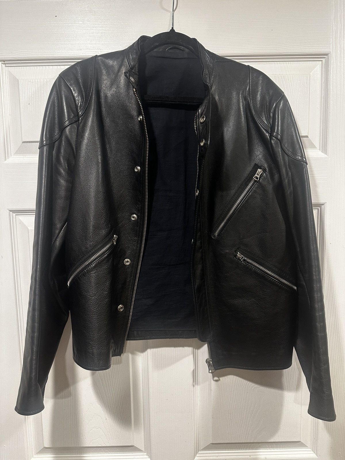 Acne Studios Acne Studios Neil Taped Leather Jacket Black Size Medium 48 Size US M / EU 48-50 / 2 - 2 Thumbnail