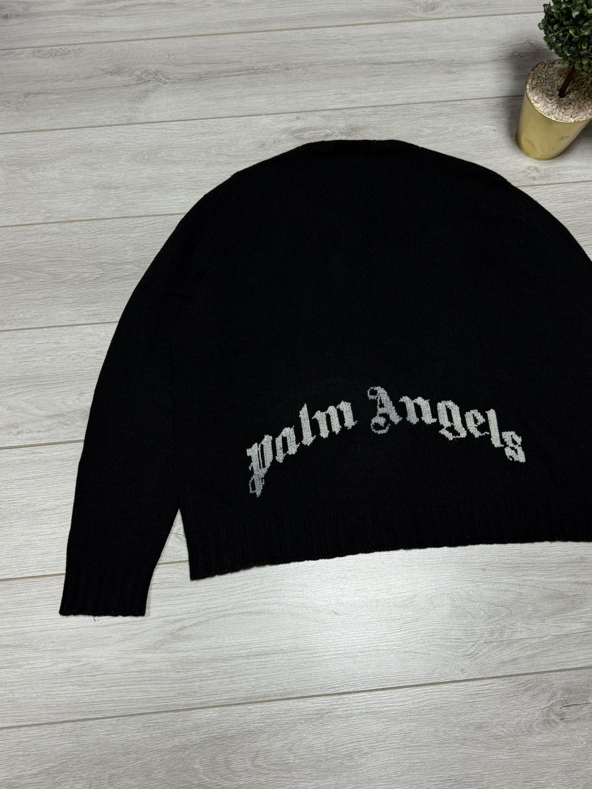 Palm Angels Palm Angels vintage spell out sweater big logo Size US XL / EU 56 / 4 - 10 Thumbnail
