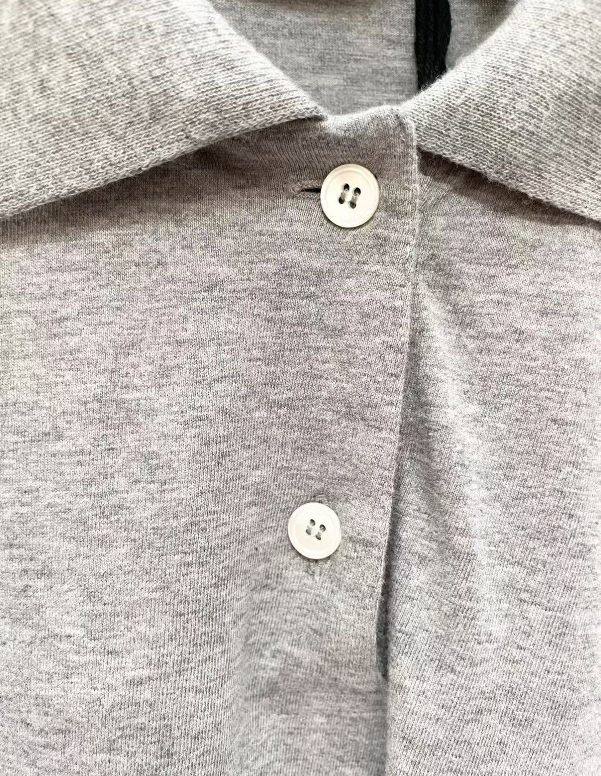 Miu Miu Miu Miu New Grey Long Sleeve Polo Shirt J33 Size M / US 6-8 / IT 42-44 - 3 Thumbnail
