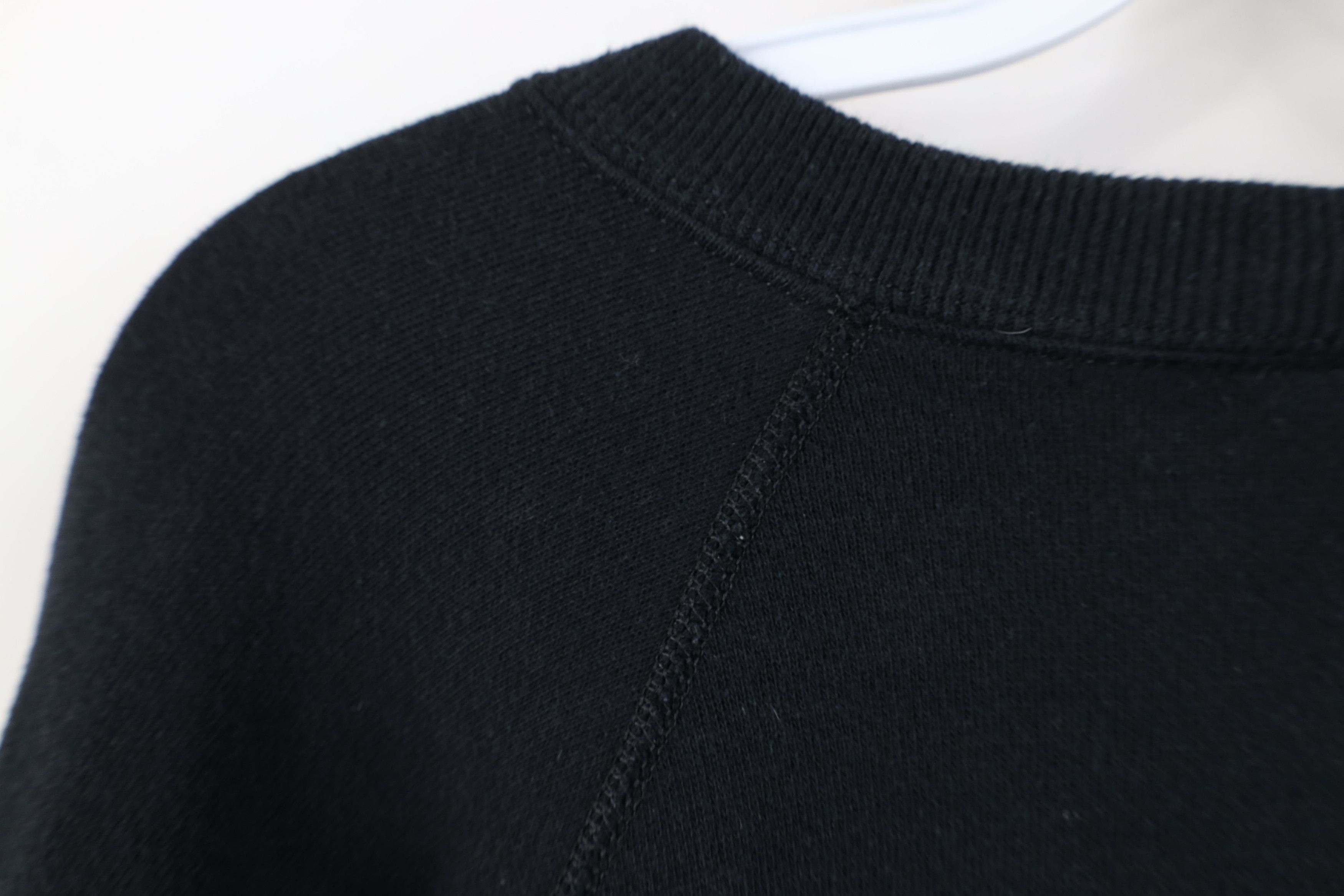 Vintage Vintage 90s Streetwear Blank Crewneck Sweatshirt Black USA Size L / US 10 / IT 46 - 10 Thumbnail