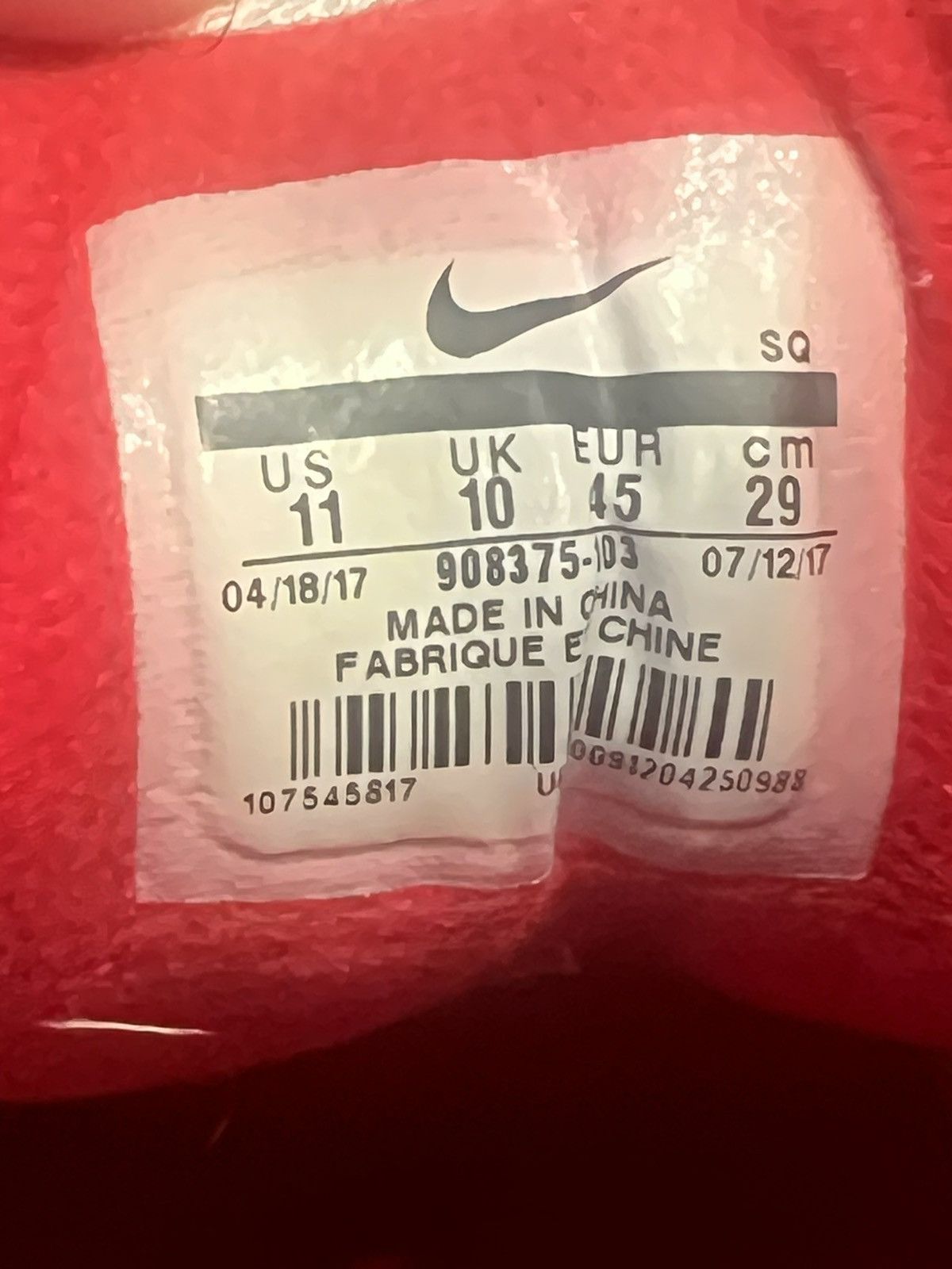 Nike Air Max 1 Anniversary Red Size US 11 / EU 44 - 6 Thumbnail