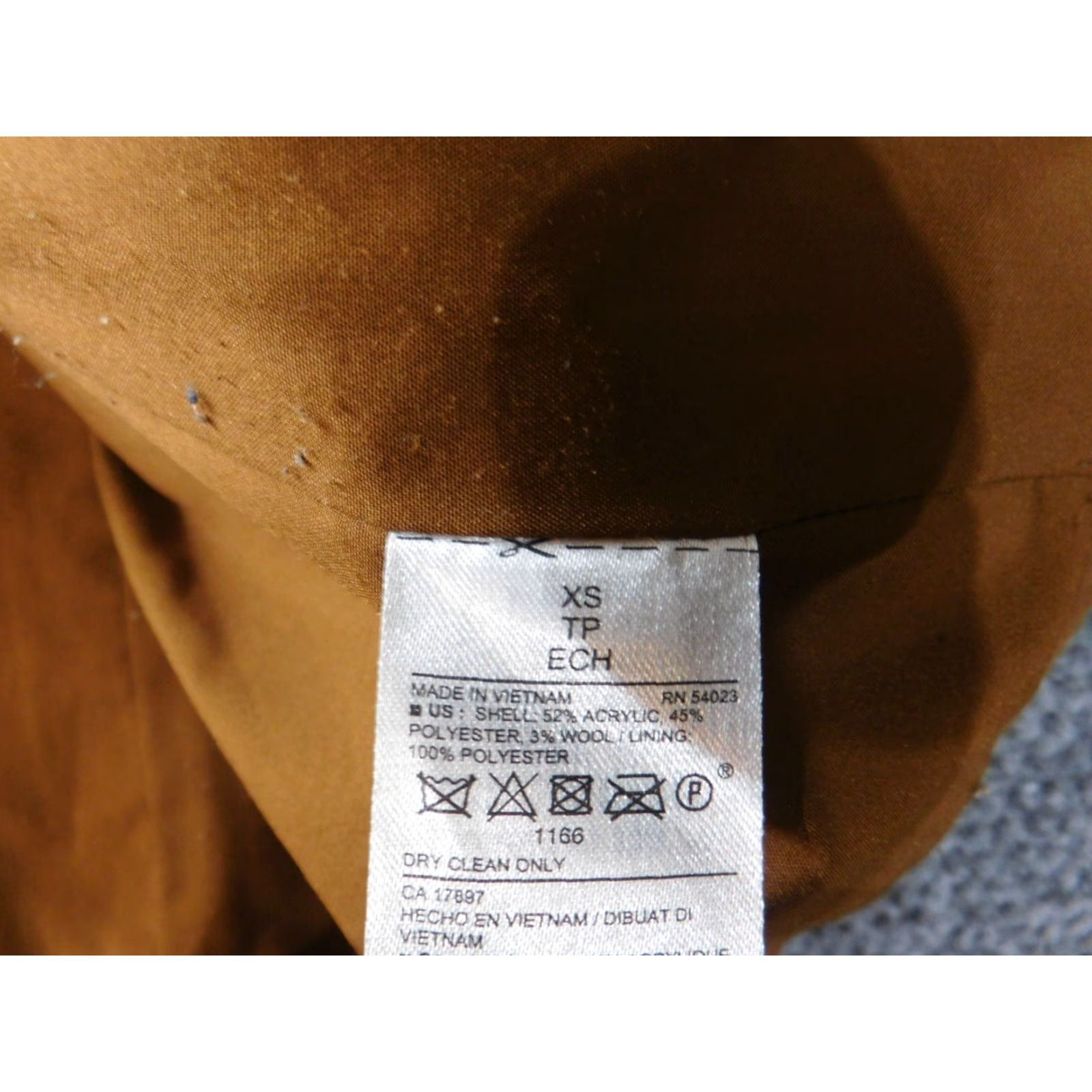 Old Navy Old Navy Jacket Coat Trench Womens XS Brown Acrylic Wool Button Full Zip Lightweight Casual Size XS / US 0-2 / IT 36-38 - 7 Thumbnail