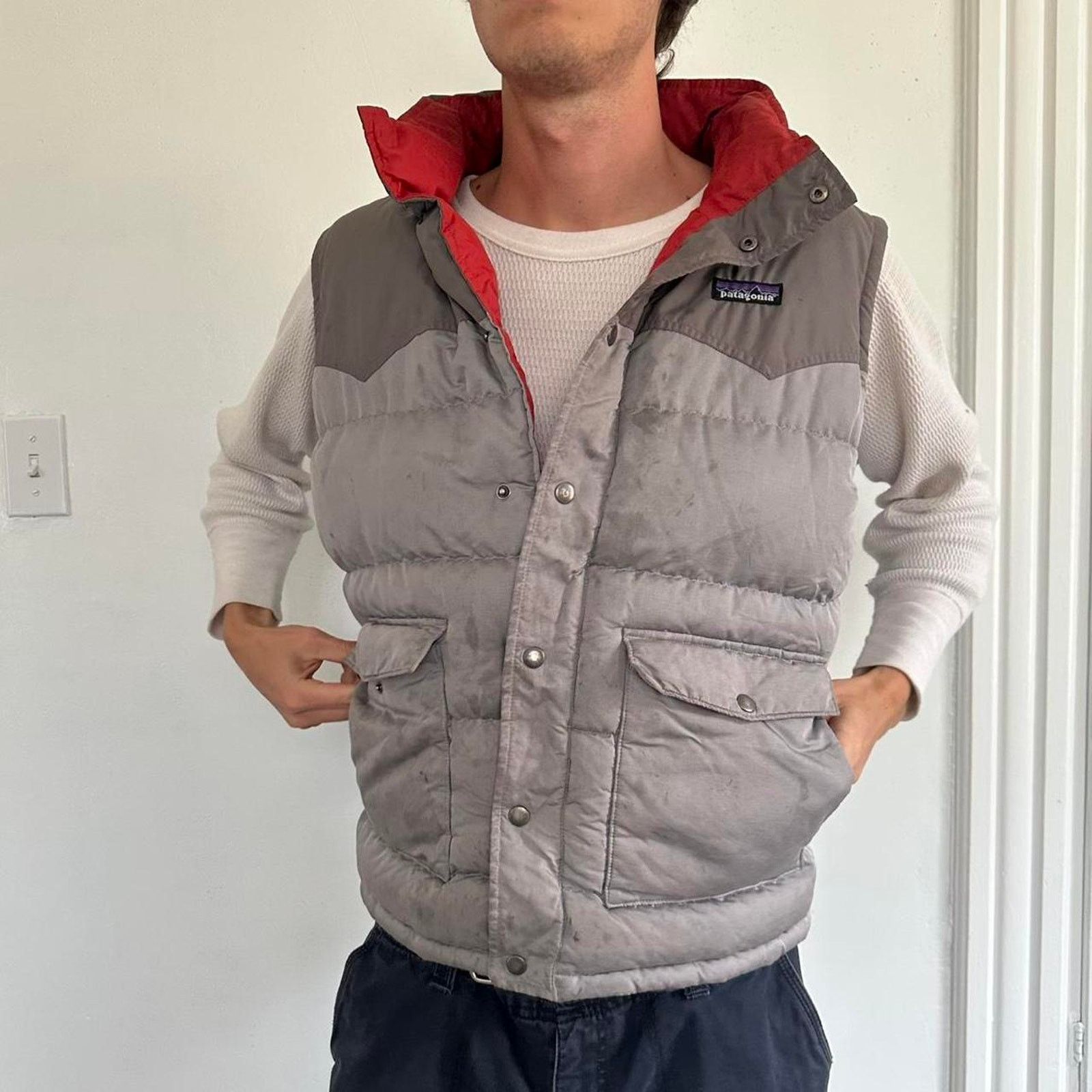Patagonia Men’s Grey Patagonia Down Puffer Slingshot Grey Vest Size US L / EU 52-54 / 3 - 7 Thumbnail