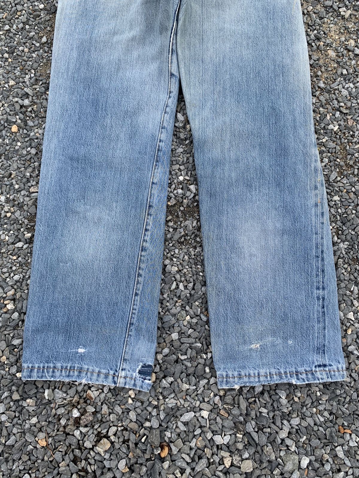 Kapital VINTAGE LEVIS 501XX BIG E SELVEDGE DAMAGE DISTRESSED DENIM Size US 30 / EU 46 - 10 Thumbnail