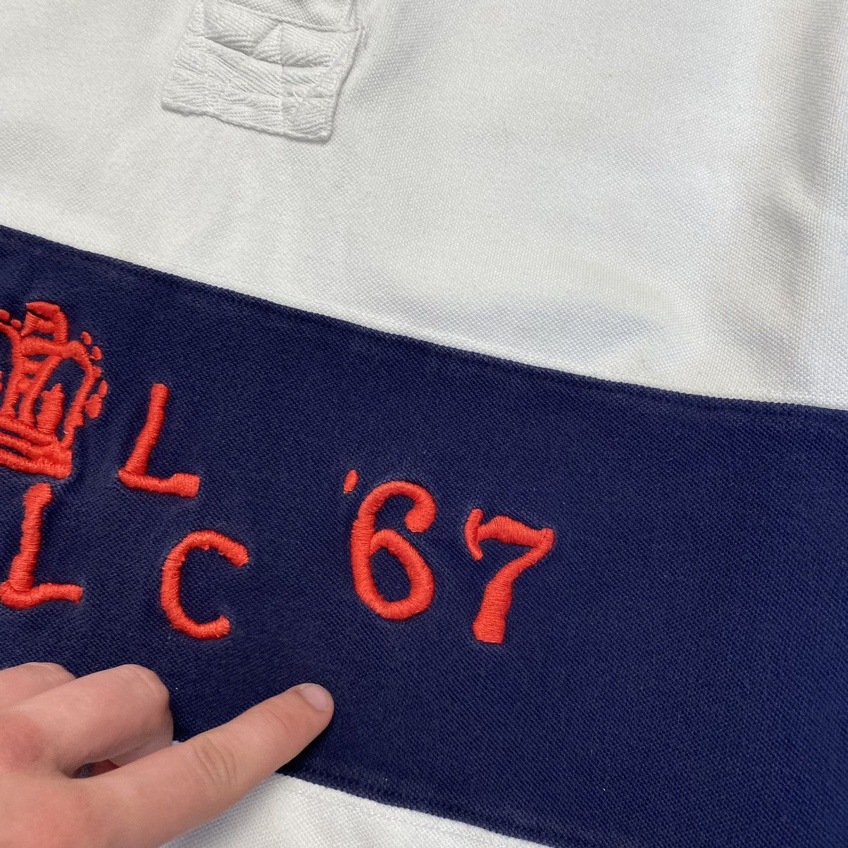 Vintage Vintage Polo Ralph Lauren Big Logo hype y2k polo Size US L / EU 52-54 / 3 - 5 Thumbnail