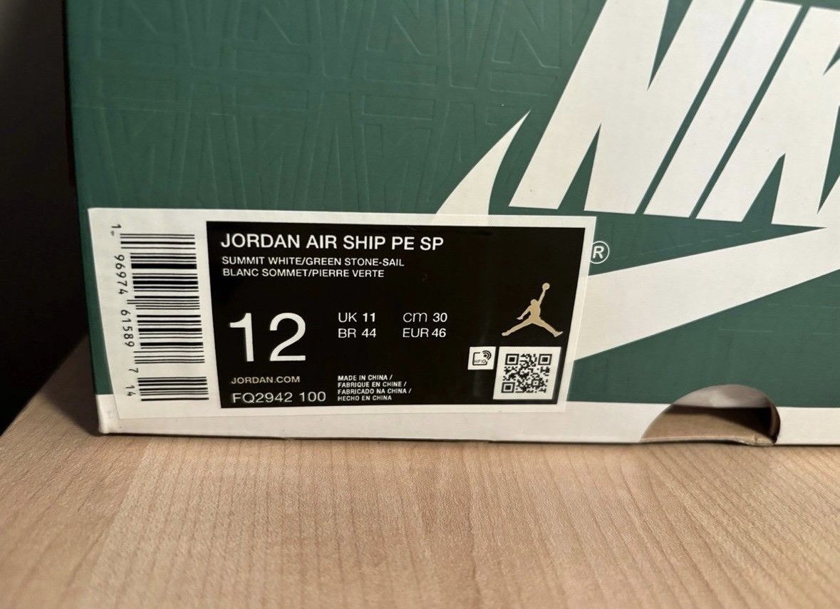 Jordan Brand A MA MANIÉRE X JORDAN AIR SHIP PE SP 'GREEN STONE' Size US 12 / EU 45 - 10 Thumbnail