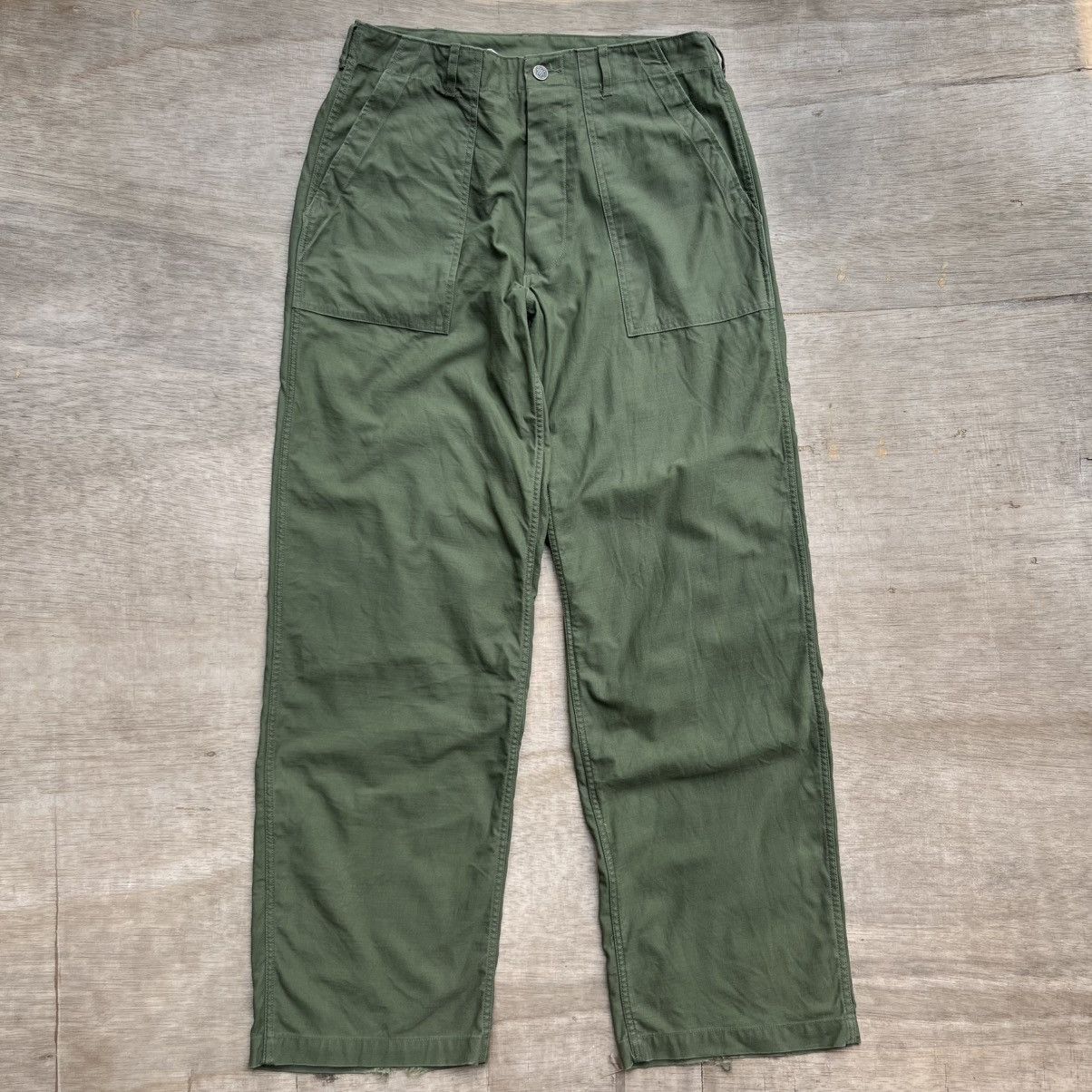 Alpha Industries VINTAGE 13th STARS BOTTON CAB CLOTHING OLIVE FAIGUE PANTS Size US 32 / EU 48 - 1 Thumbnail