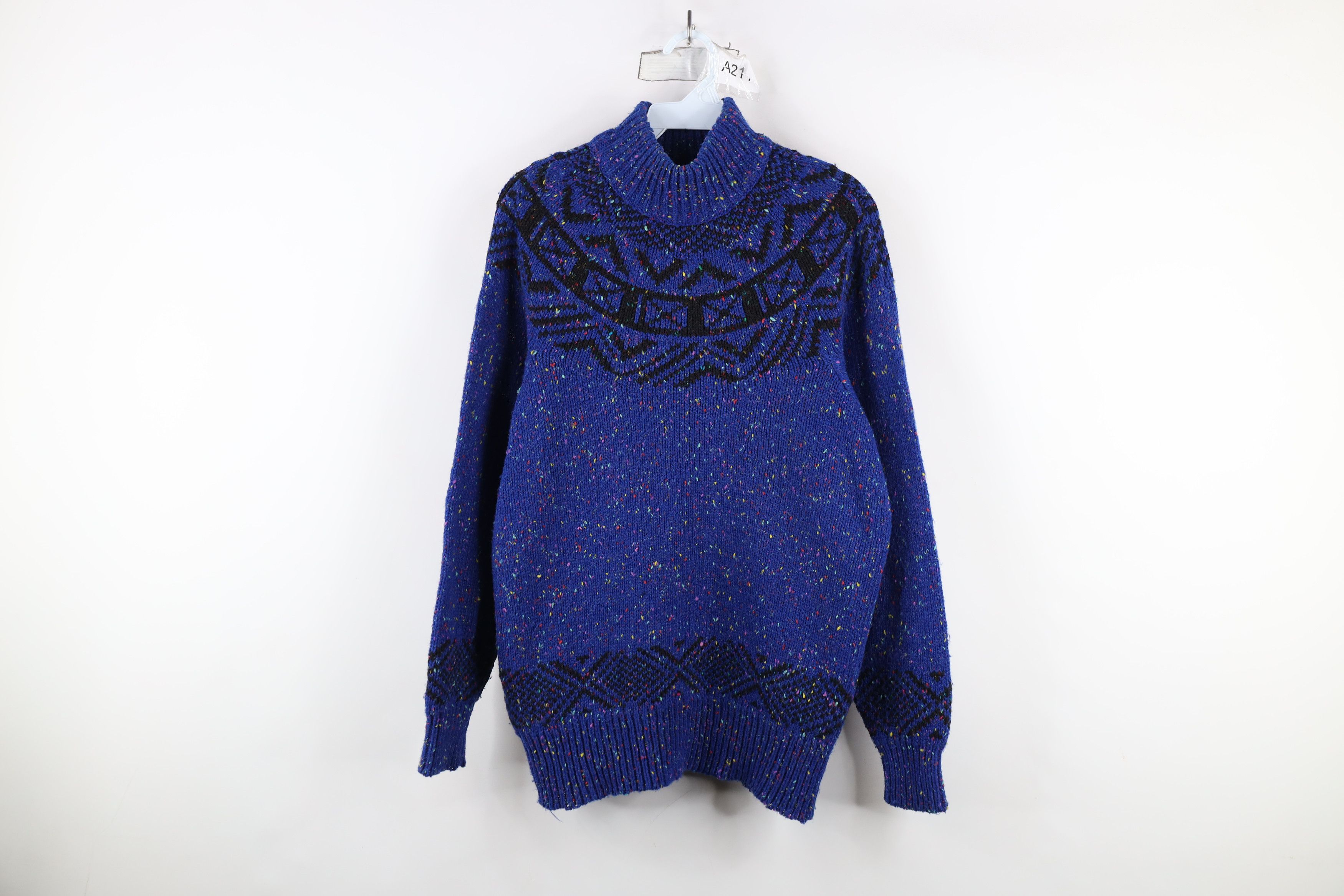 Vintage Vintage 90s Streetwear Fair Isle Wool Blend Knit Sweater Size L / US 10 / IT 46 - 1 Thumbnail