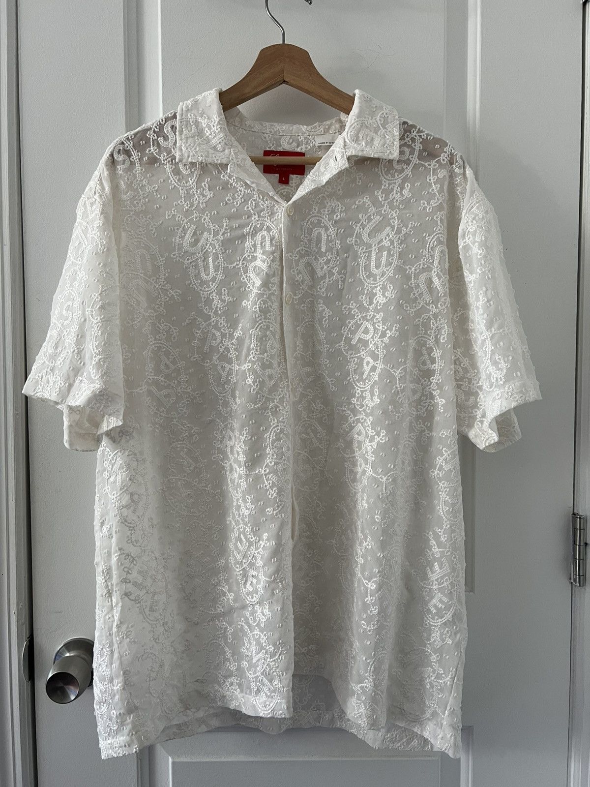 Supreme Supreme Chainstitch Chiffon S/S Shirt | Grailed