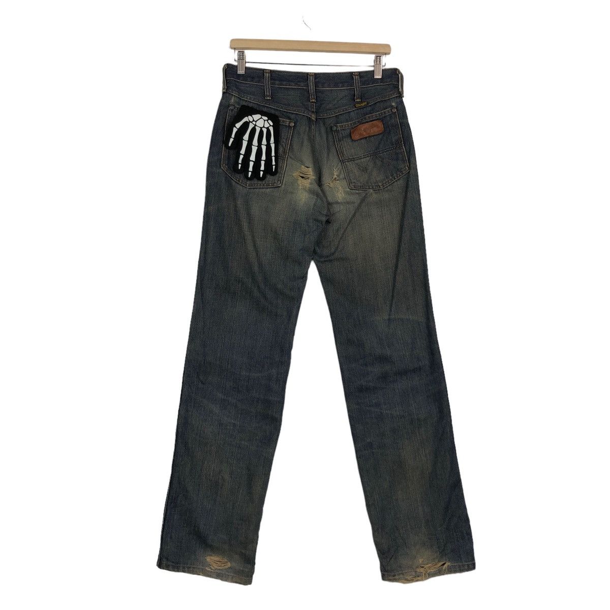 Japanese Brand 🔥90’s Rare Distressed Denim Jeans Wrangler Selvedges USA Size US 30 / EU 46 - 8 Thumbnail
