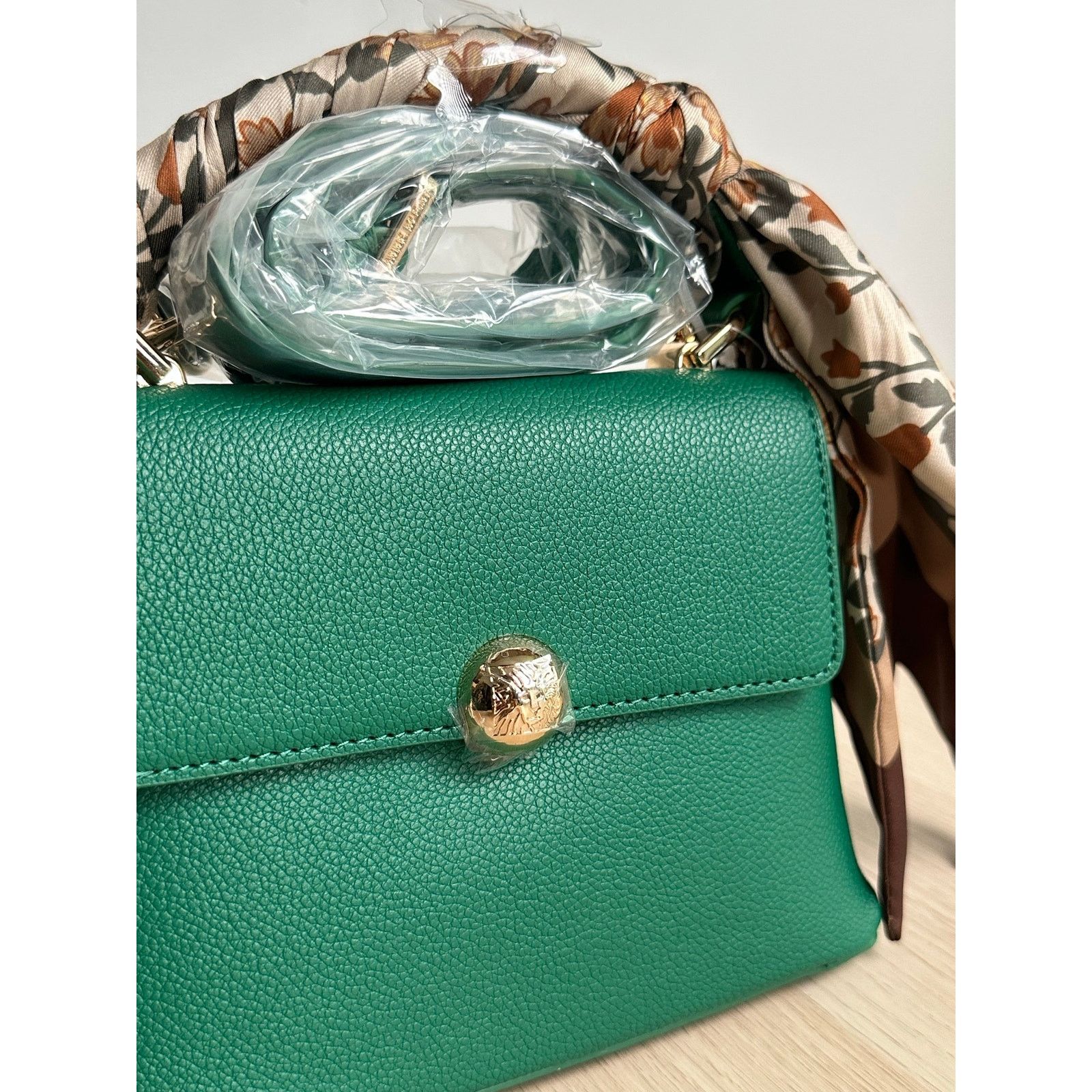 Anne Klein Green Anne Klein Handbag with Silk Wrap - New Size ONE SIZE - 2 Thumbnail