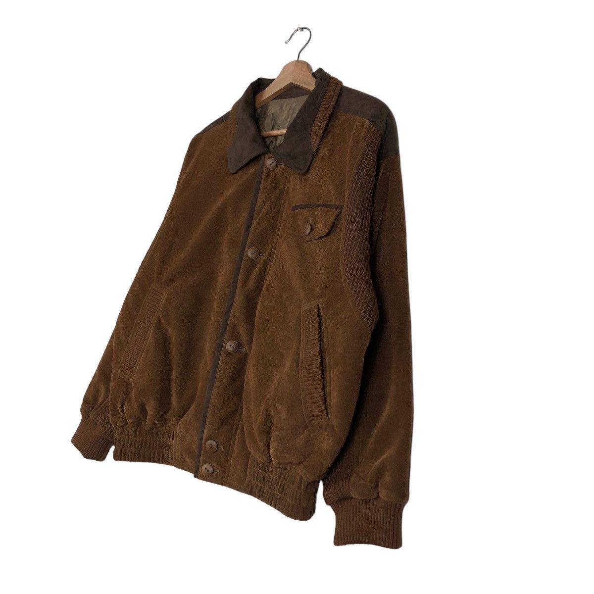 Japanese Brand 🔥Vintage Herringbone Wool Bomber Jacket Mountain Top Tokyo Size US L / EU 52-54 / 3 - 2 Thumbnail