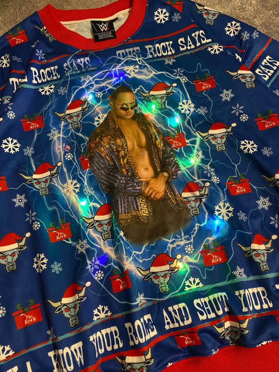 Vintage × WWE The Rock Ugly Holiday WWE Size US M / EU 48-50 / 2 - 4 Thumbnail