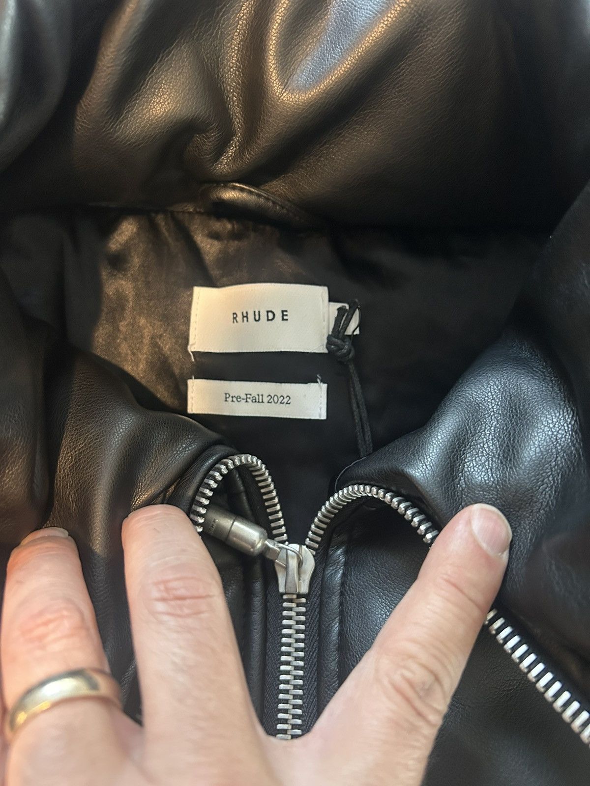 Rhude Rhude faux leather down jacket Size US M / EU 48-50 / 2 - 7 Thumbnail