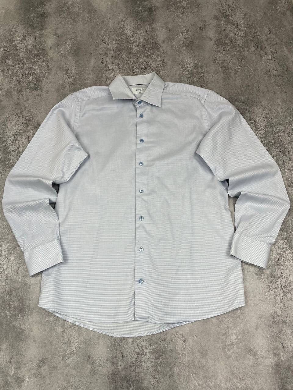 Eton Eton Men Cotton Shirt Button Down Long Sleeve Slim Fit Size US XL / EU 56 / 4 - 1 Thumbnail