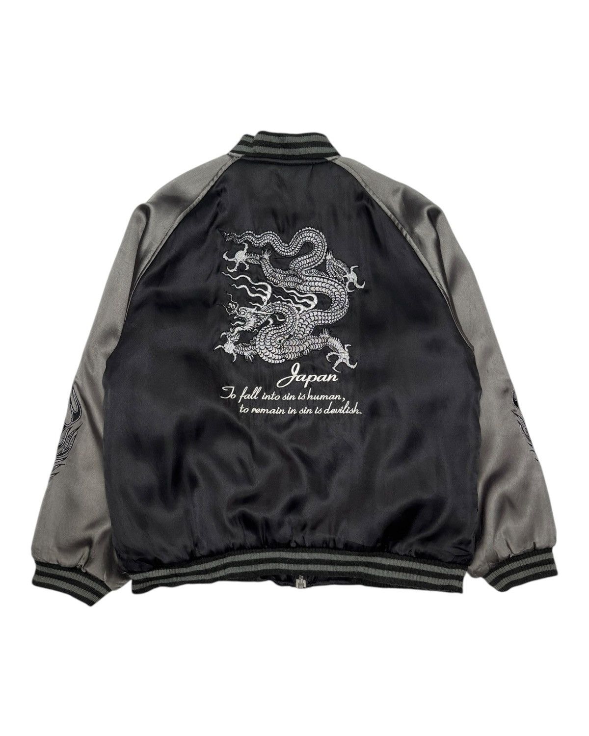 Japanese Brand 🔥VINTAGE JAPANESE SUKAJAN DRAGON EMBROIDERY SUKAJAN JACKET Size US S / EU 44-46 / 1 - 2 Thumbnail