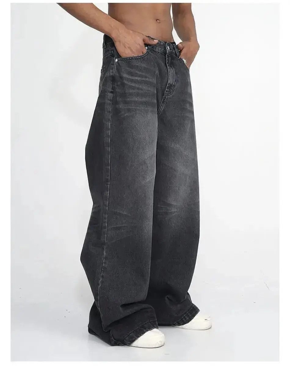 Japanese Brand distressed faded baggy flared jeans Size US 32 / EU 48 - 2 Thumbnail
