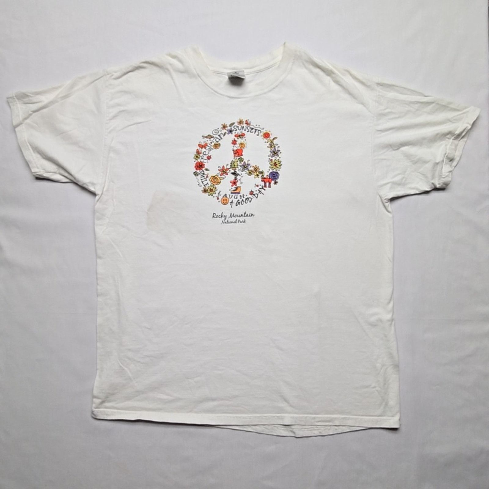 Other Rocky Mountain National Park Peace Shirt Nature L White Tee Size L / US 10 / IT 46 - 1 Thumbnail