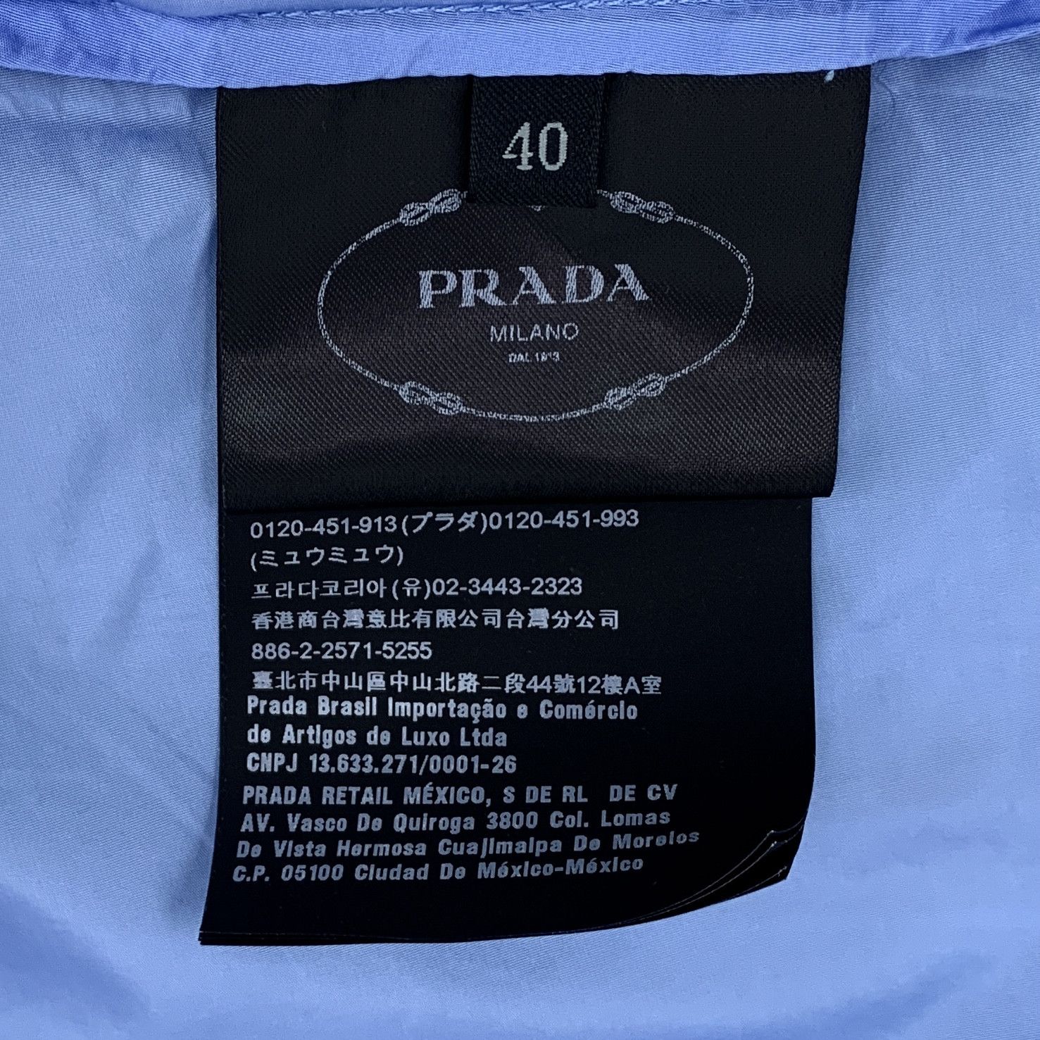 Prada Prada Blue Triangle Logo Hooded Zip-Up Jacket (Size M) Size M / US 6-8 / IT 42-44 - 4 Thumbnail