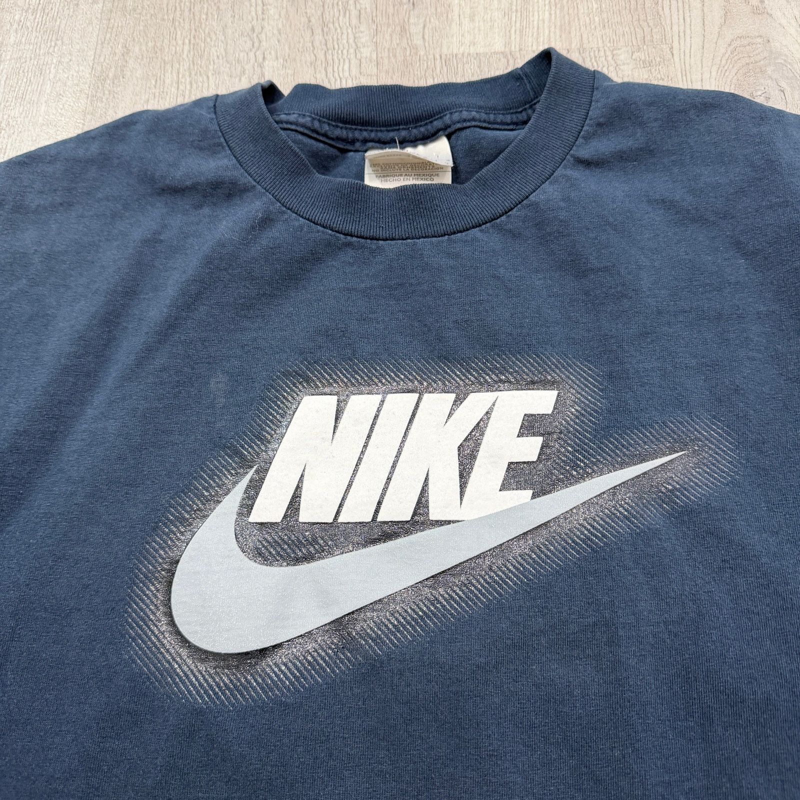 Nike Vintage Nike Swoosh Shirt Men's Large Blue Graphic Tee Size US L / EU 52-54 / 3 - 3 Thumbnail