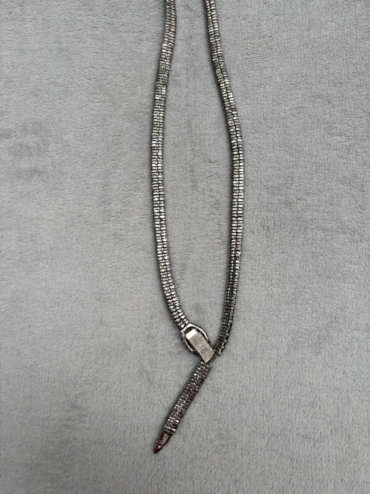 Valentino Valentino Snake Swarovski Crystal Silver Necklace Belt Size ONE SIZE - 15 Thumbnail
