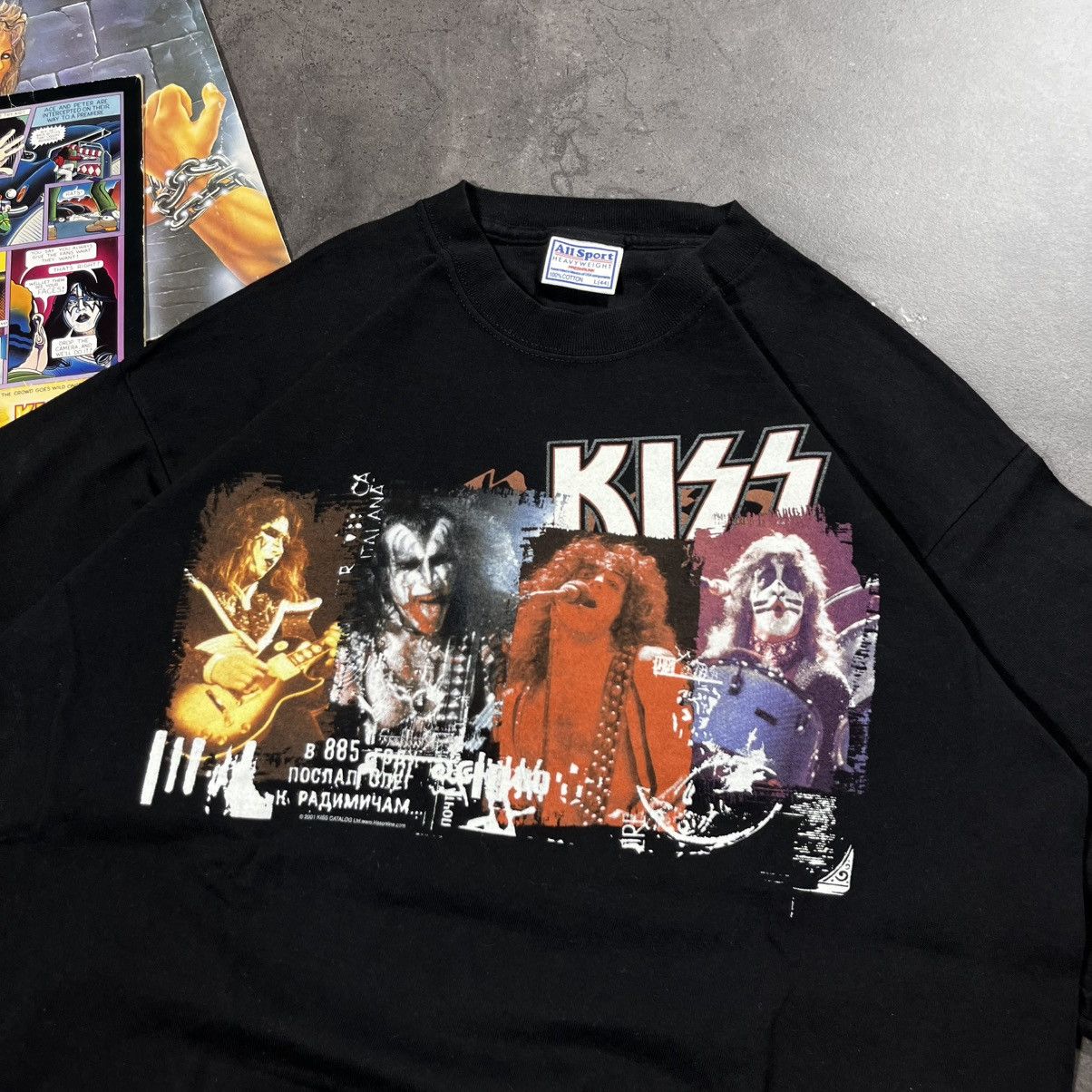 Band Tees Vintage 2000s Kiss big logo rock metal tee tshirt rare Size US L / EU 52-54 / 3 - 1 Thumbnail