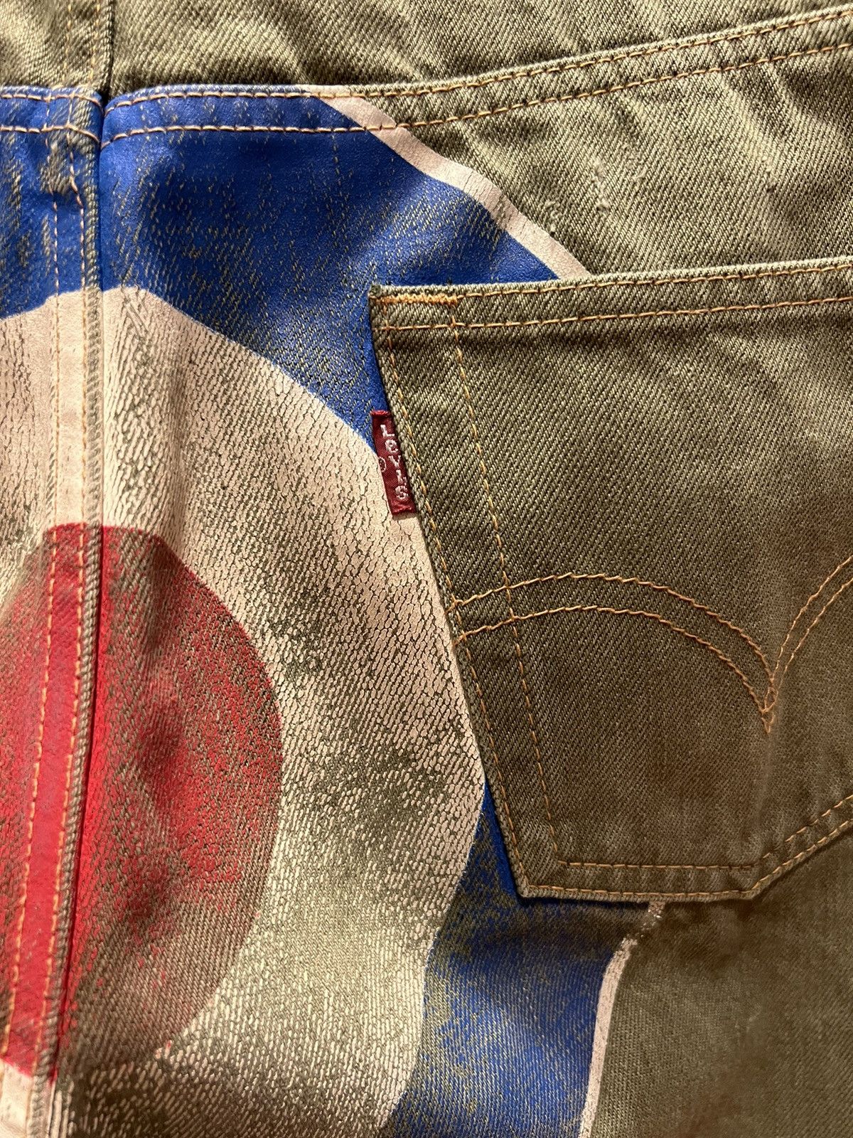 Comme des Garcons 2006 Junya Comme Des Garçons Levi’s ‘Bullseye’ Denim Olive Size US 32 / EU 48 - 3 Thumbnail
