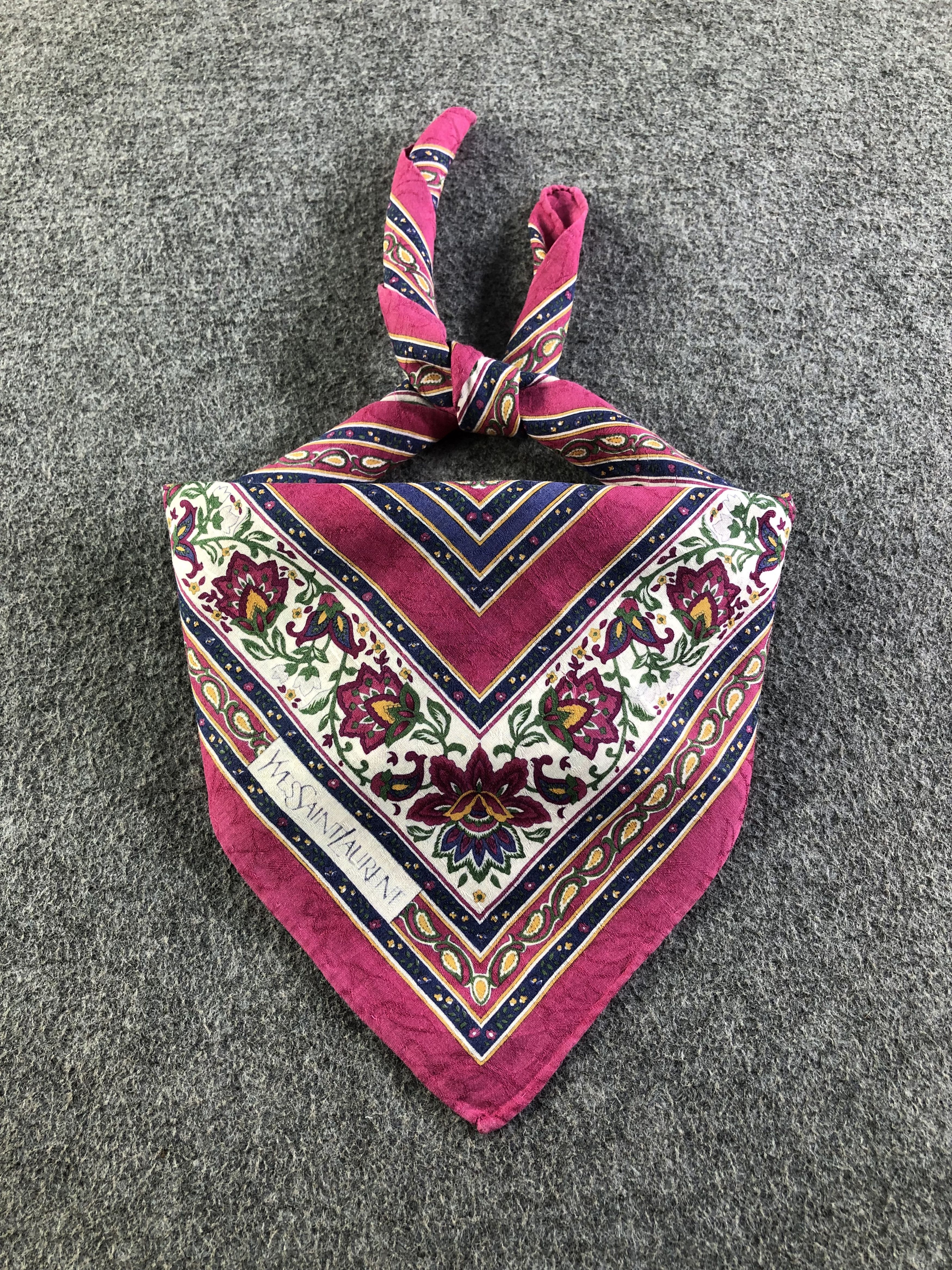 Vintage Yves Saint Laurent Handkerchief / Bandana / Neckerchief C409 Size ONE SIZE - 1 Thumbnail