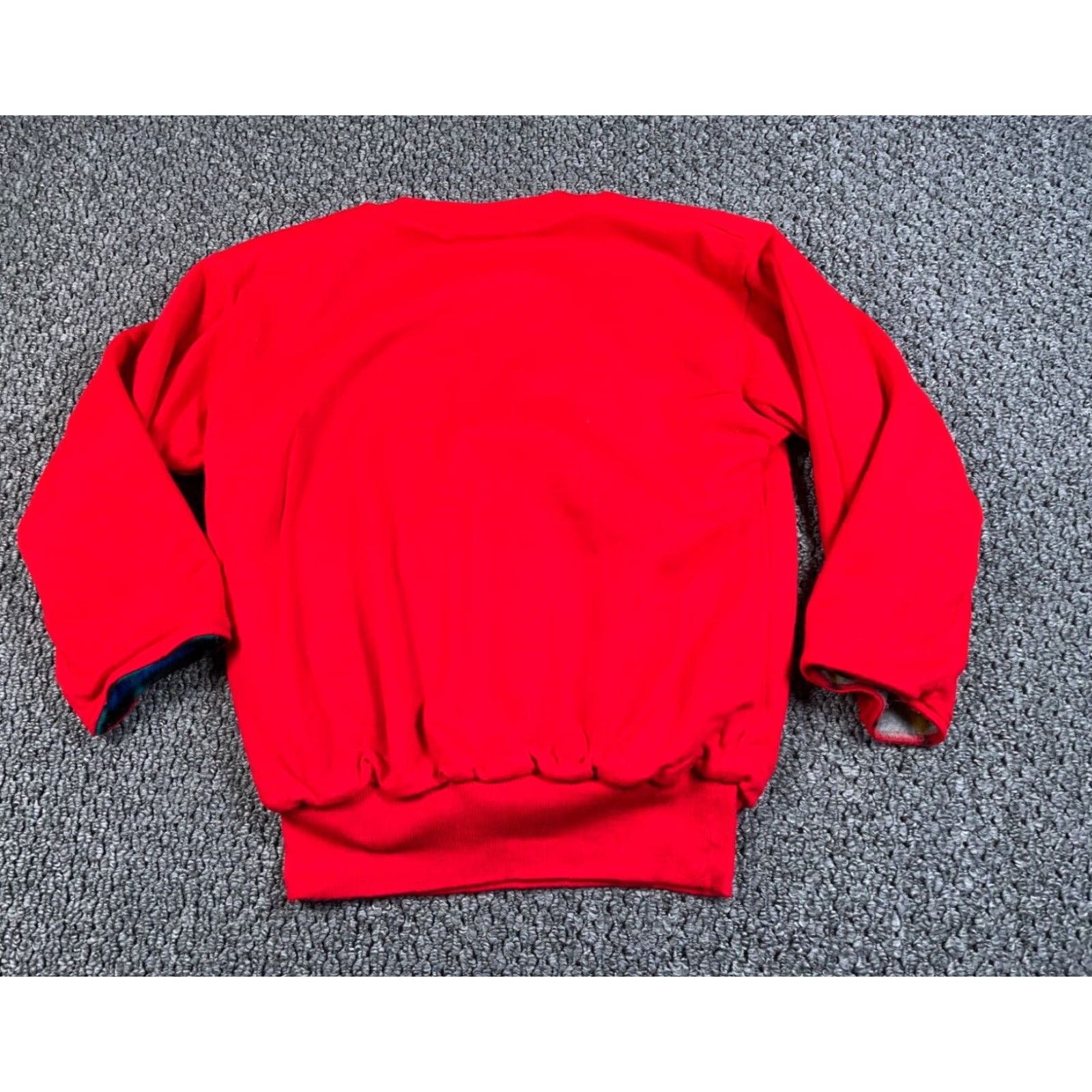 Vintage Vintage VTG 90s Reversible Geometric Pattern Fleece Sweatshirt Women's Large Red Aztec Size L / US 10 / IT 46 - 4 Thumbnail