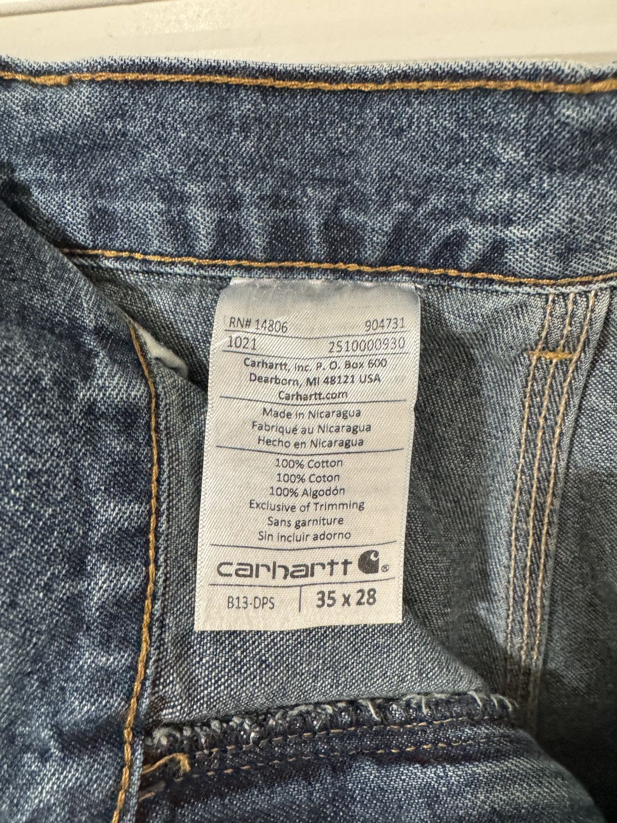 Carhartt Carhartt Utility Wide Fit Work Jeans SIZE 35x28 Size US 35 - 5 Thumbnail
