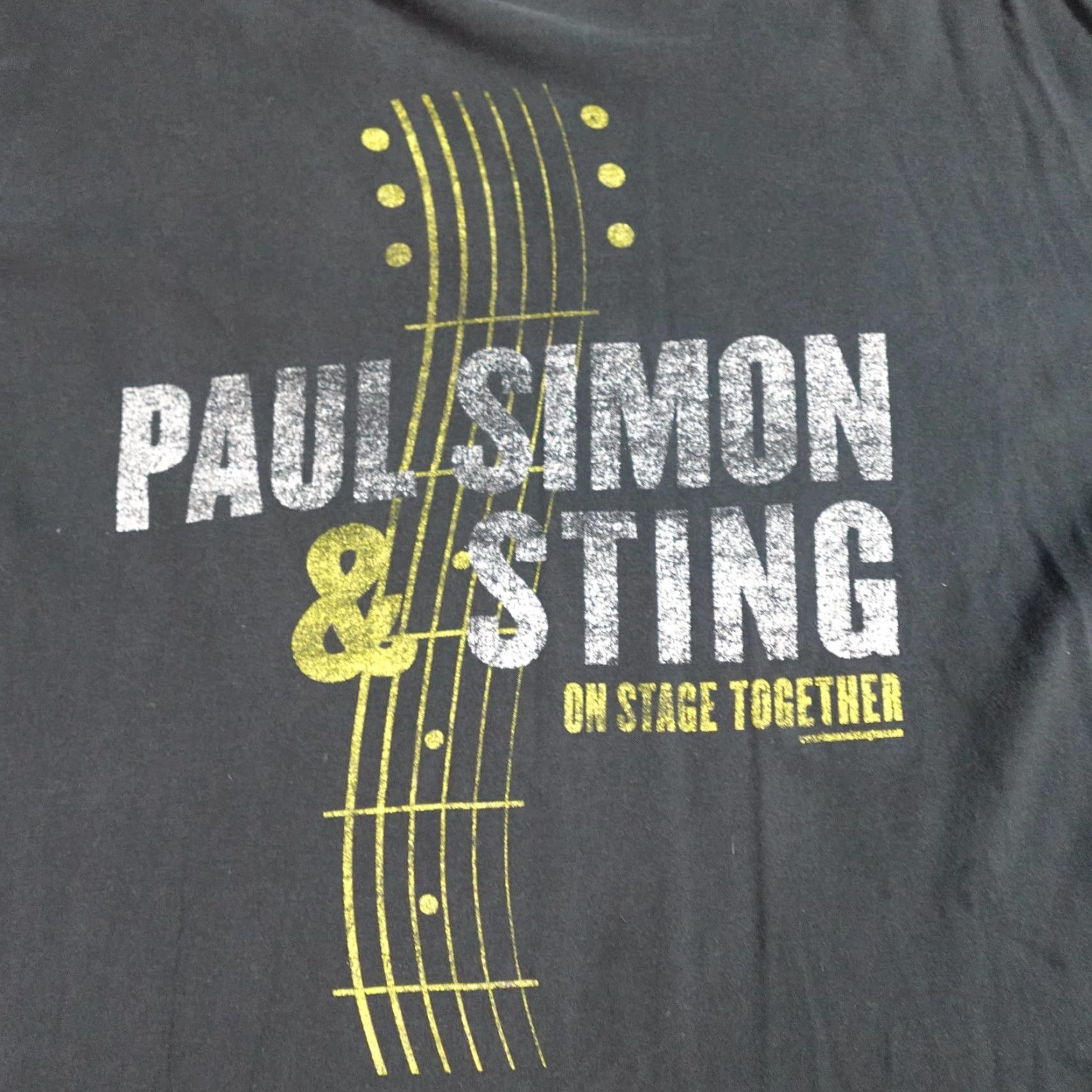 Vintage VINTAGE Paul Simon & Sting Shirt 2X Black On Stage Together Shirt Men 2X Black Festival Mens Size US XXL / EU 58 / 5 - 2 Thumbnail
