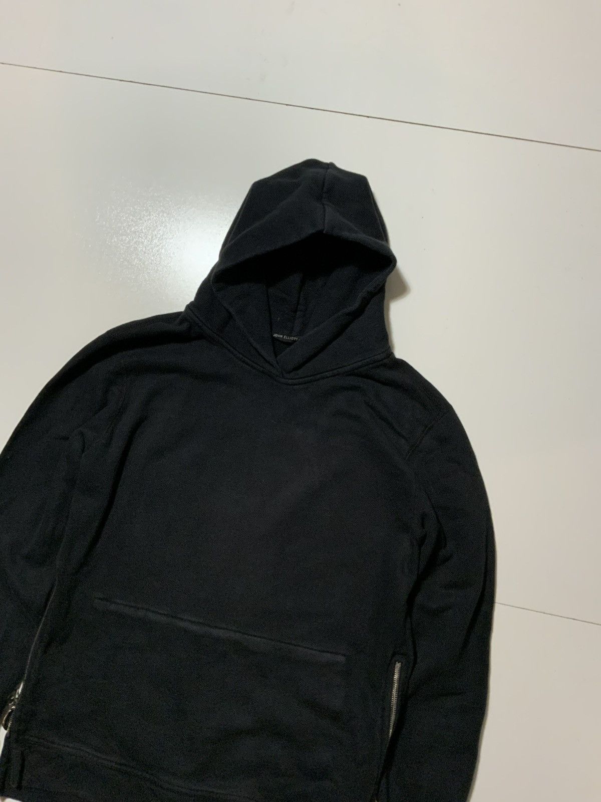 John Elliott $198 John Elliott Black Slim Terry Villain Side Zip Hoodie Size US L / EU 52-54 / 3 - 4 Thumbnail