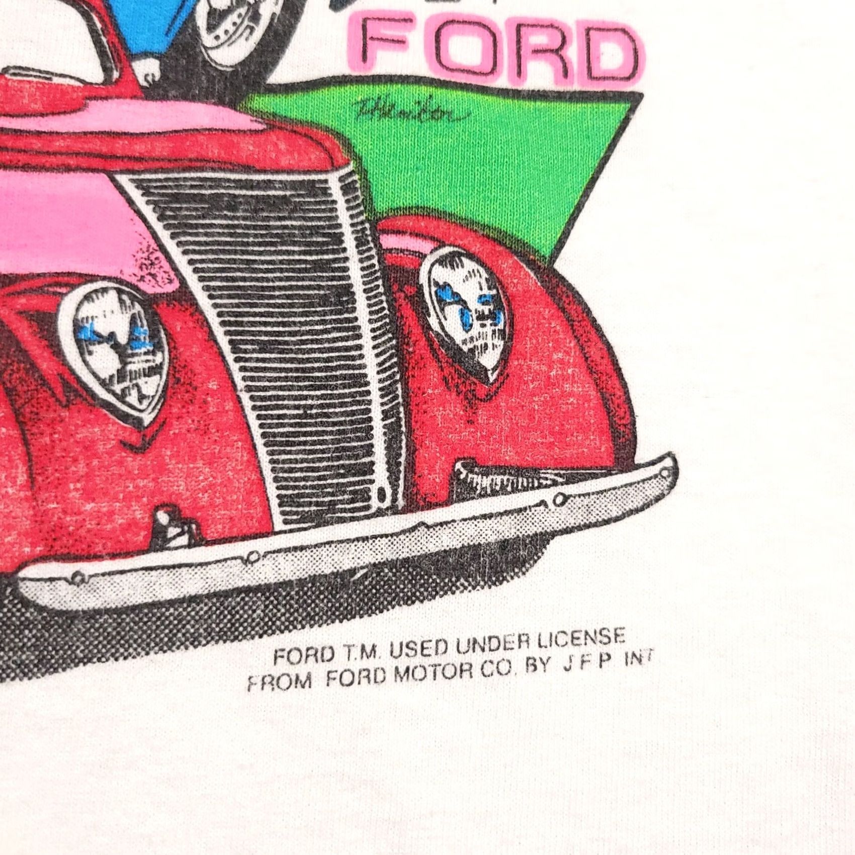 Gildan VINTAGE The Rod By Ford Classic Cars T Shirt Mens XL Graphic Hot Rod Shirt Mens XL White Cotton Jersey Gildan Cars 80s? Size US XL / EU 56 / 4 - 5 Thumbnail