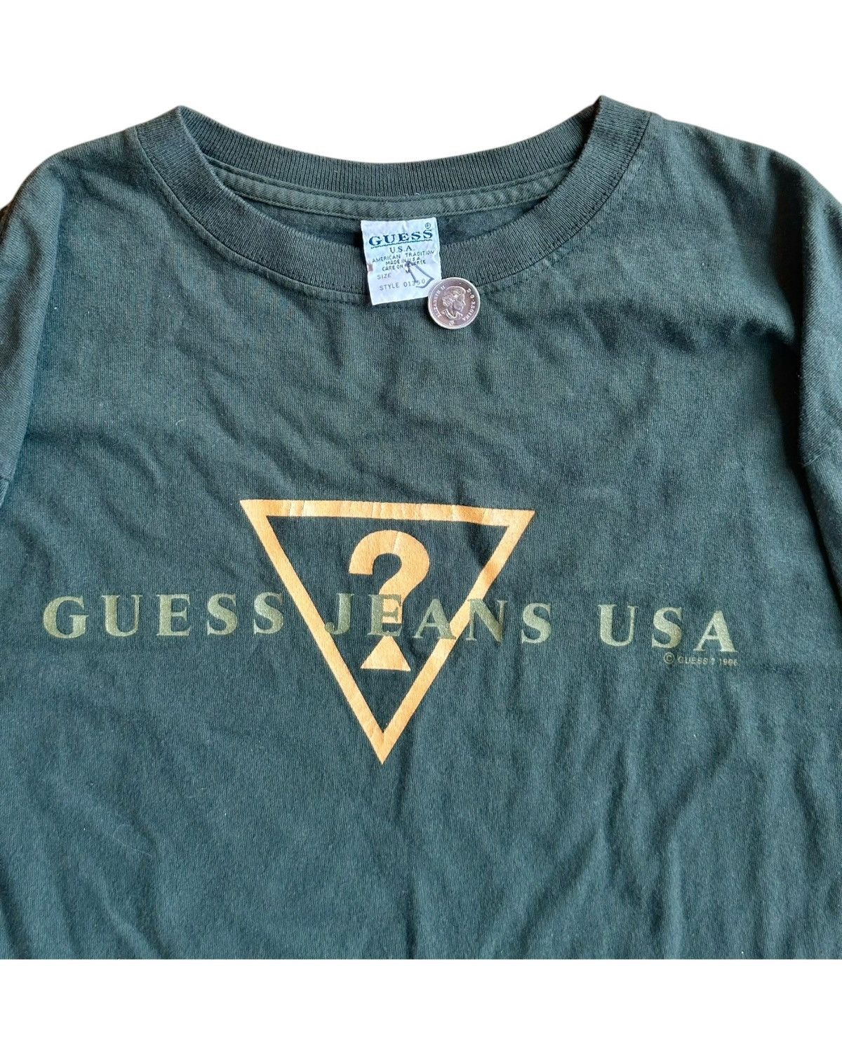 Guess × Vintage 1996 GUESS Jeans USA Tee Size US M / EU 48-50 / 2 - 4 Thumbnail