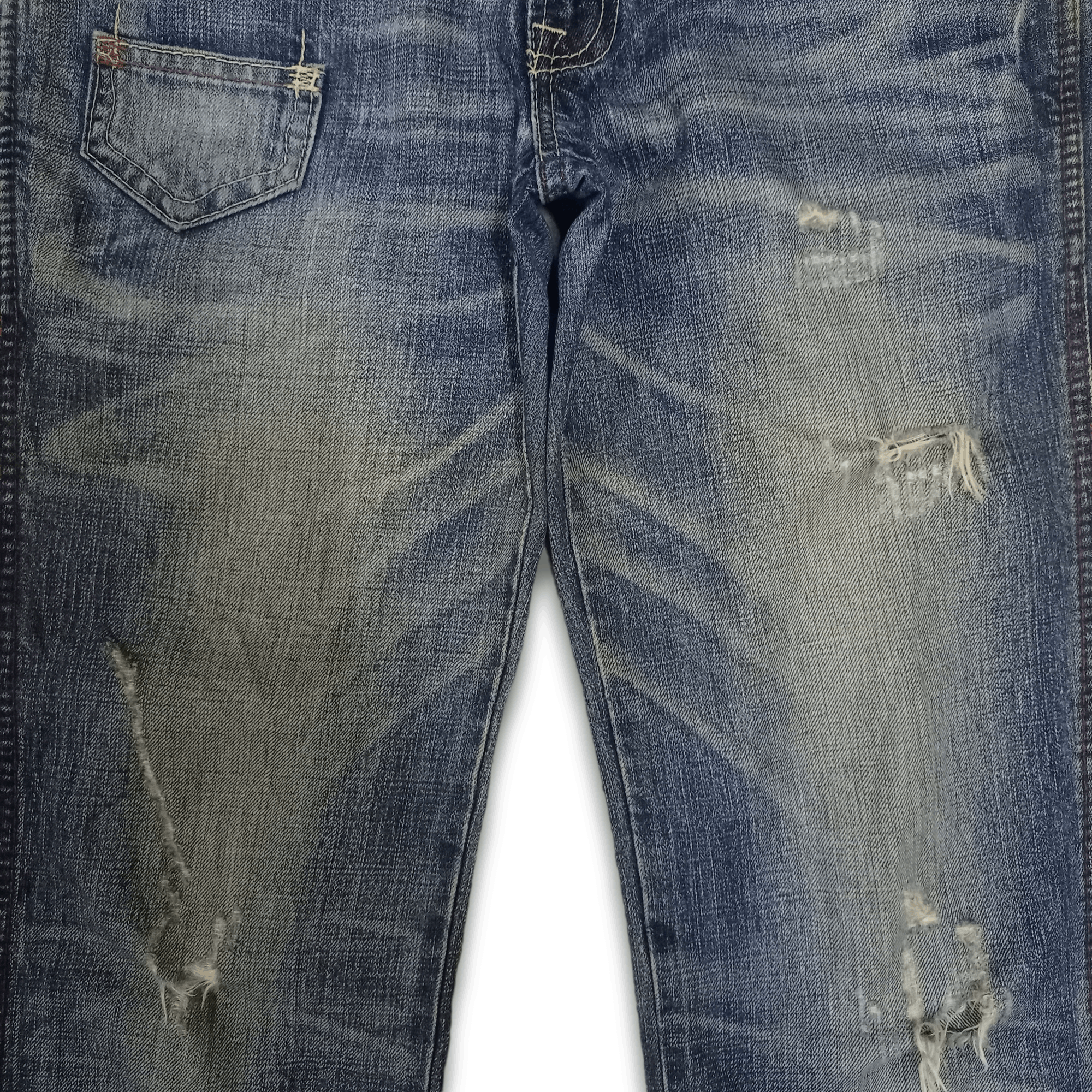 Levi's × Levi's Vintage Clothing Vintage Levis Avant Garde Style Ripped Loose Jeans 31x31 Size US 31 - 5 Thumbnail