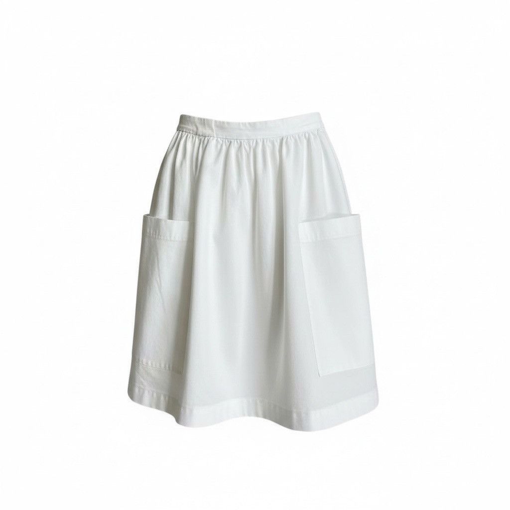Chloe Chloé White Cotton Skirt – Size 6 US / 42 IT – Made in Italy Size 28" / US 6 / IT 42 - 2 Thumbnail