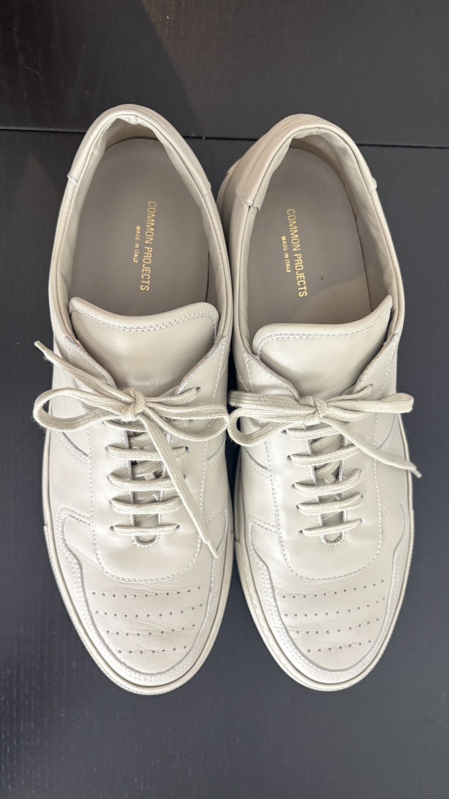 Common Projects Common Projects BBall Low Bone — Size 45 — Worn Once Size US 12 / EU 45 - 7 Thumbnail