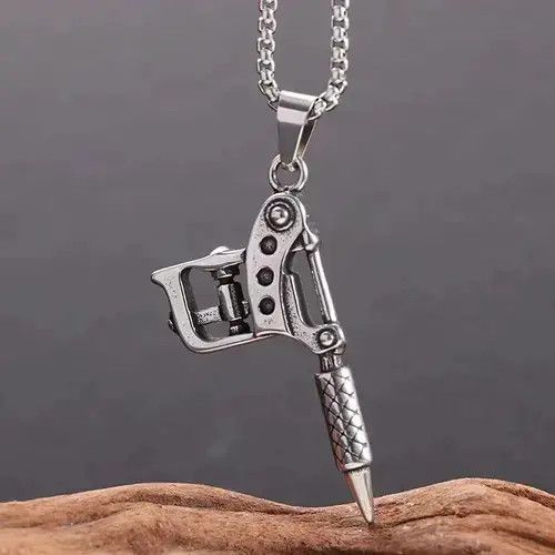 Vintage Tattoo Machine Tool Necklace Size ONE SIZE - 2 Thumbnail