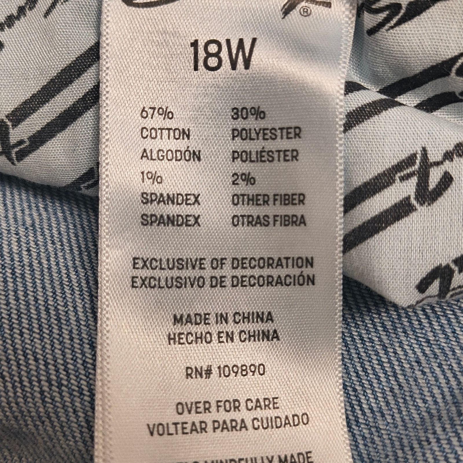 Seven 7 Seven7 18W Straight Leg Relaxed Fit Jeans Stretch Denim Size 35" - 3 Thumbnail