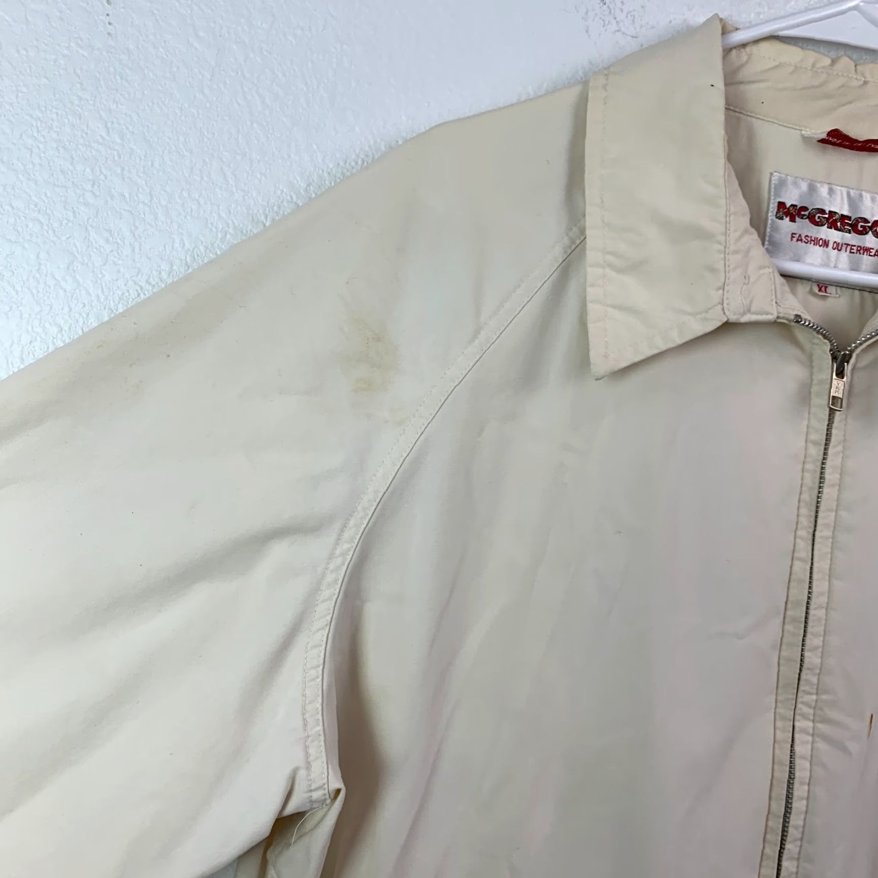 McGregor VINTAGE McGregor Jacket Mens XL Full Zip Hooded Yellow 90s Stains Folded Photos See Condition Size US XL / EU 56 / 4 - 2 Thumbnail