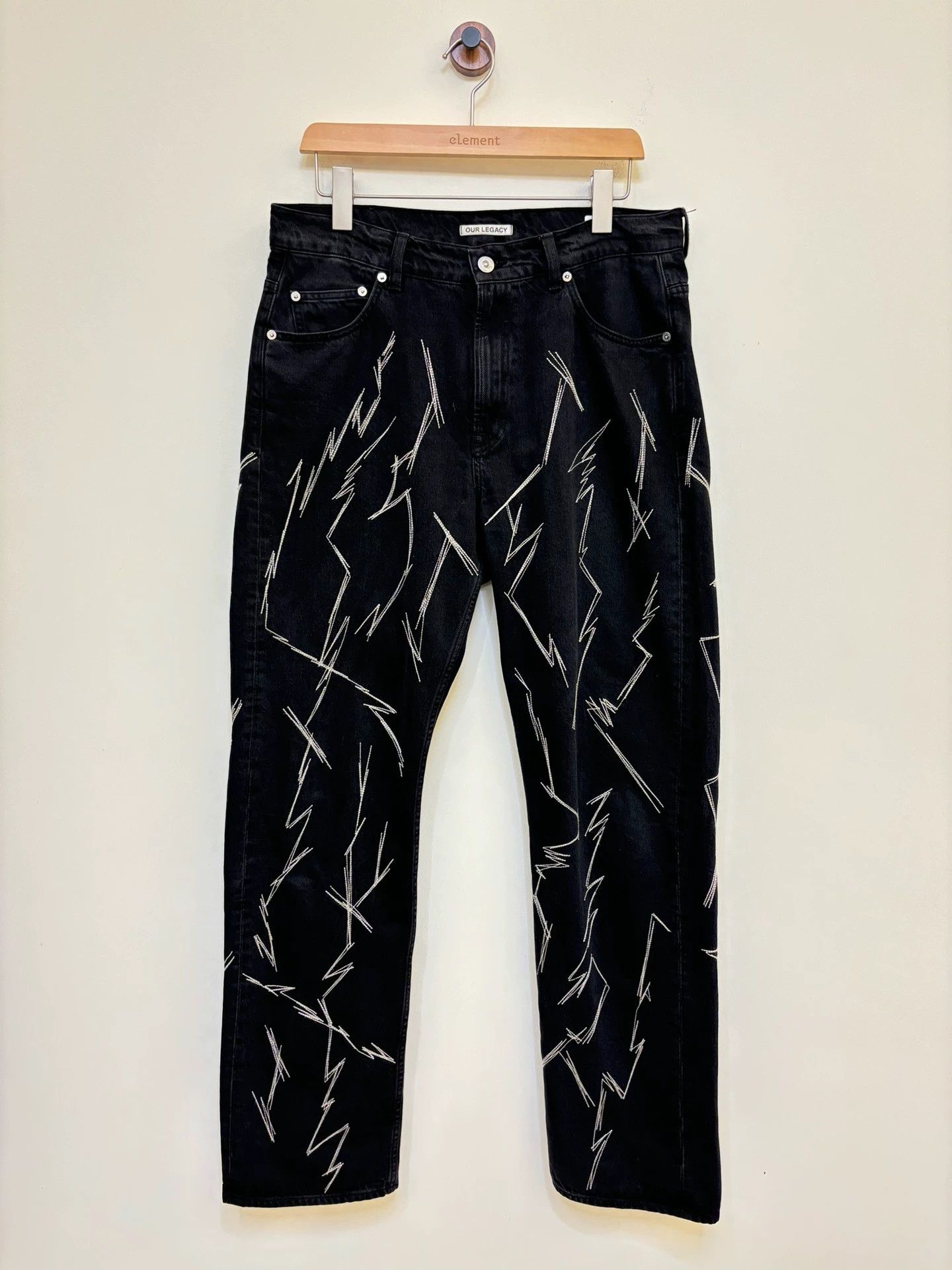 Our Legacy our legacy Lightning Embroidered Jeans 33 Size US 33 - 3 Thumbnail